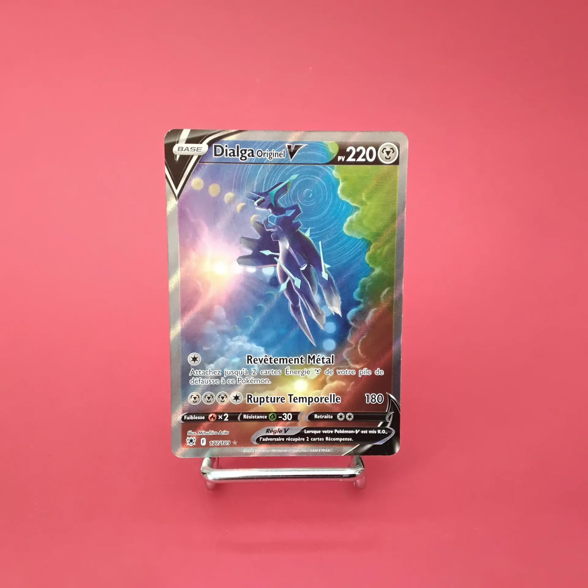 Carte Pokemon, Dialga originel V 177/189 EB10- Astres Radieux - Alternative Art (Secret) - État Excellent (FR)