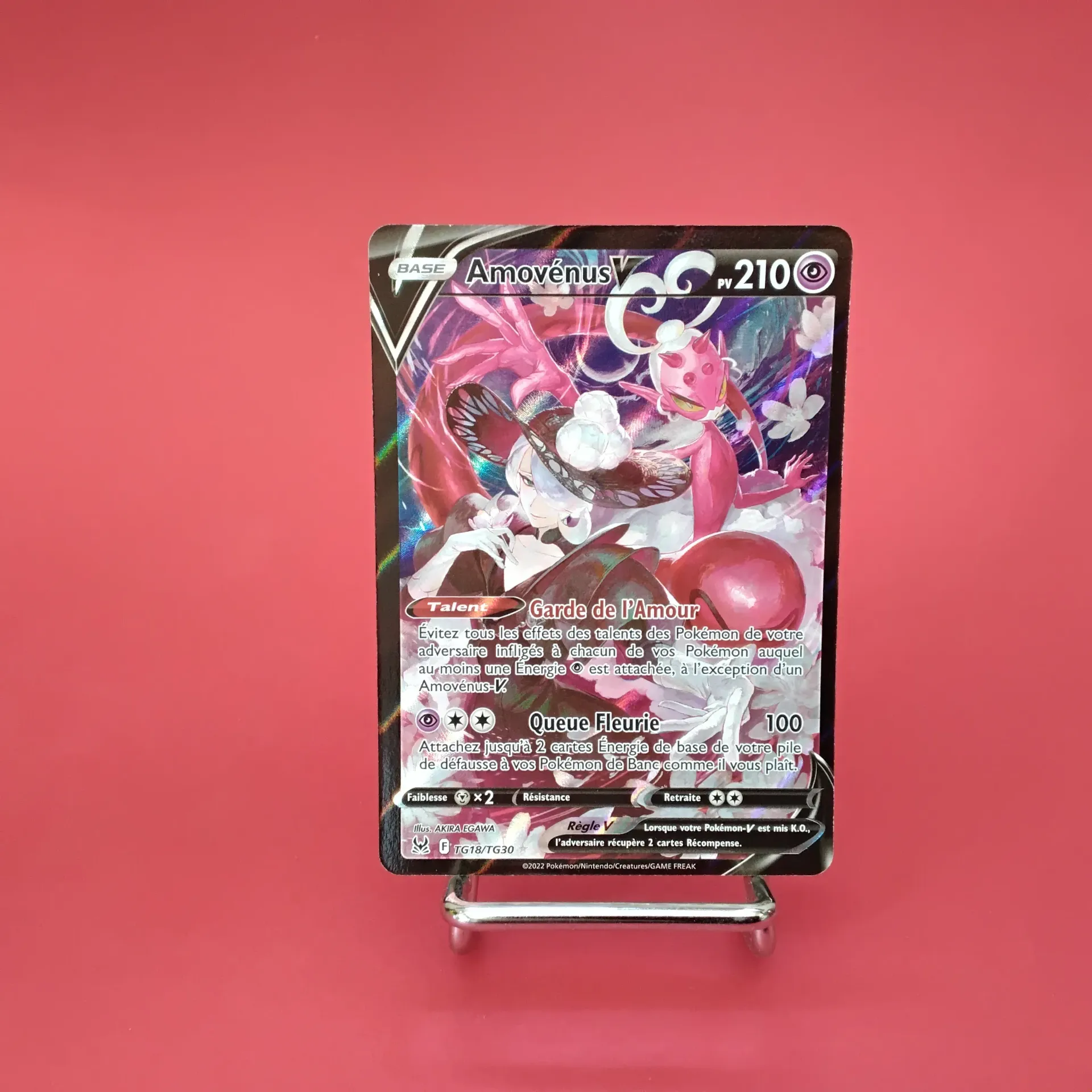 Carte Pokemon, Amovénus V  Tg18/Tg30- EB11- Origines Perdues- Alternative Art (Secret) - État Near Mint (FR)
