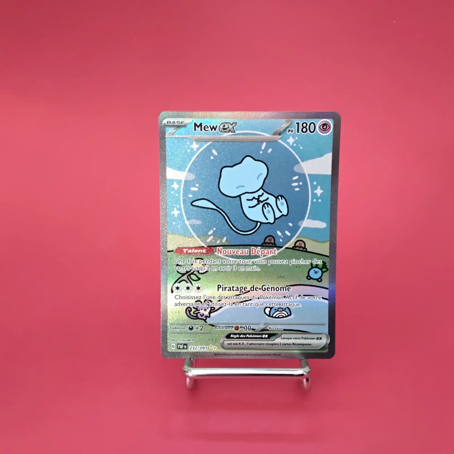 Carte Pokemon Mew Ex 232/091 EV04.5 - Destinées de Paldéa - Alternative Art (Secret) - Etat Near Mint (FR)