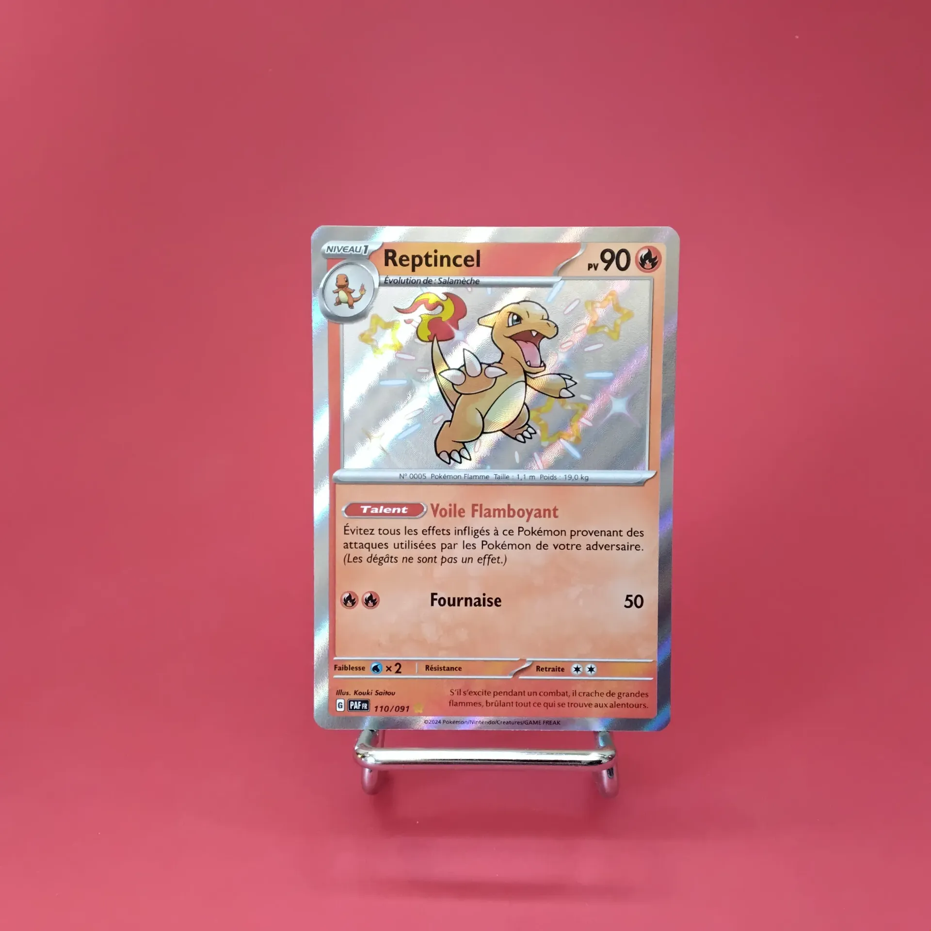 Carte Pokemon Reptincel 110/091 EV04.5 - Destinées de Paldéa - Shiny (Secret) - Etat Near Mint (FR)