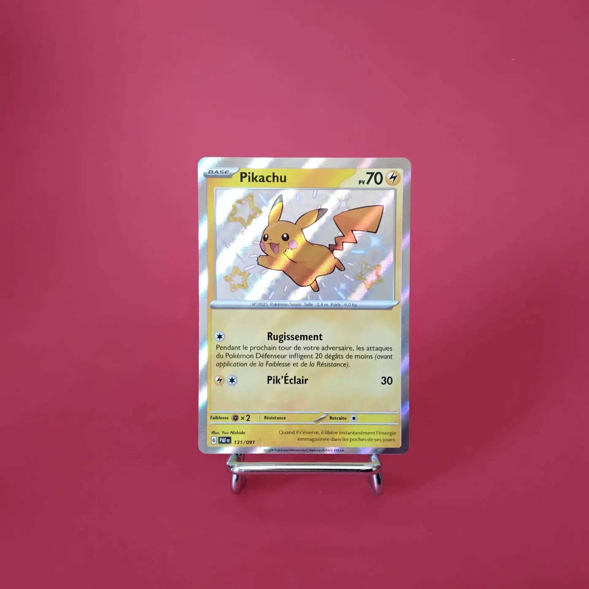 Carte Pokemon Pikachu 131/091 EV04.5 - Destinées de Paldéa - Shiny (Secret) - Etat Near Mint (FR)