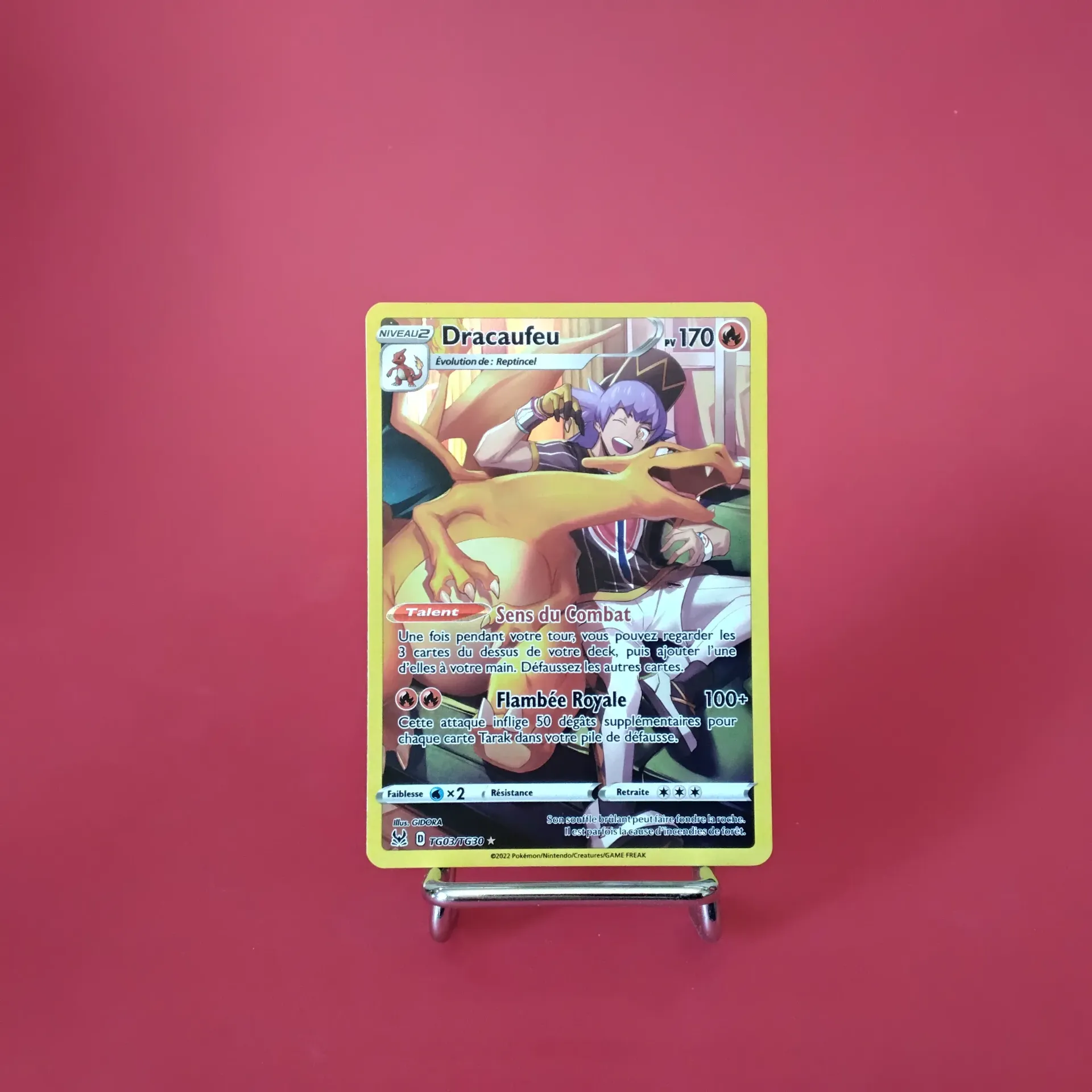 Carte Pokemon Dracaufeu TG03/TG30 - EB11 - Origines Perdues - A.R. Secret - Etat Near Mint (FR)