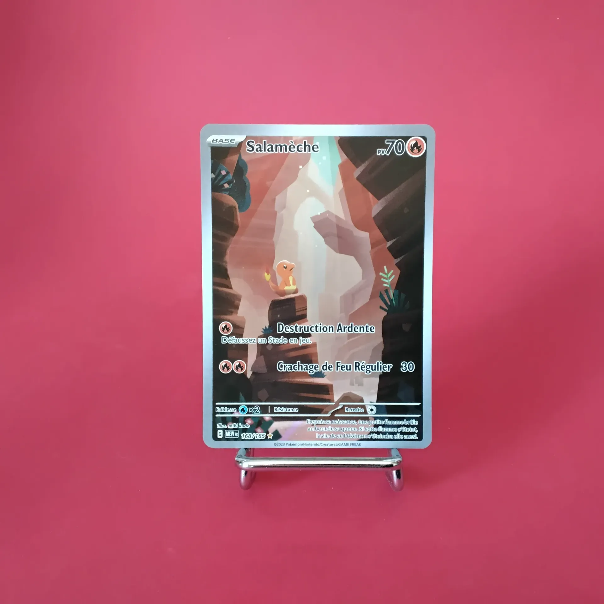 Carte Pokemon Salamèche 168/165 - EV3.5 - 151 - A.R. Secret - Etat Near Mint (FR)