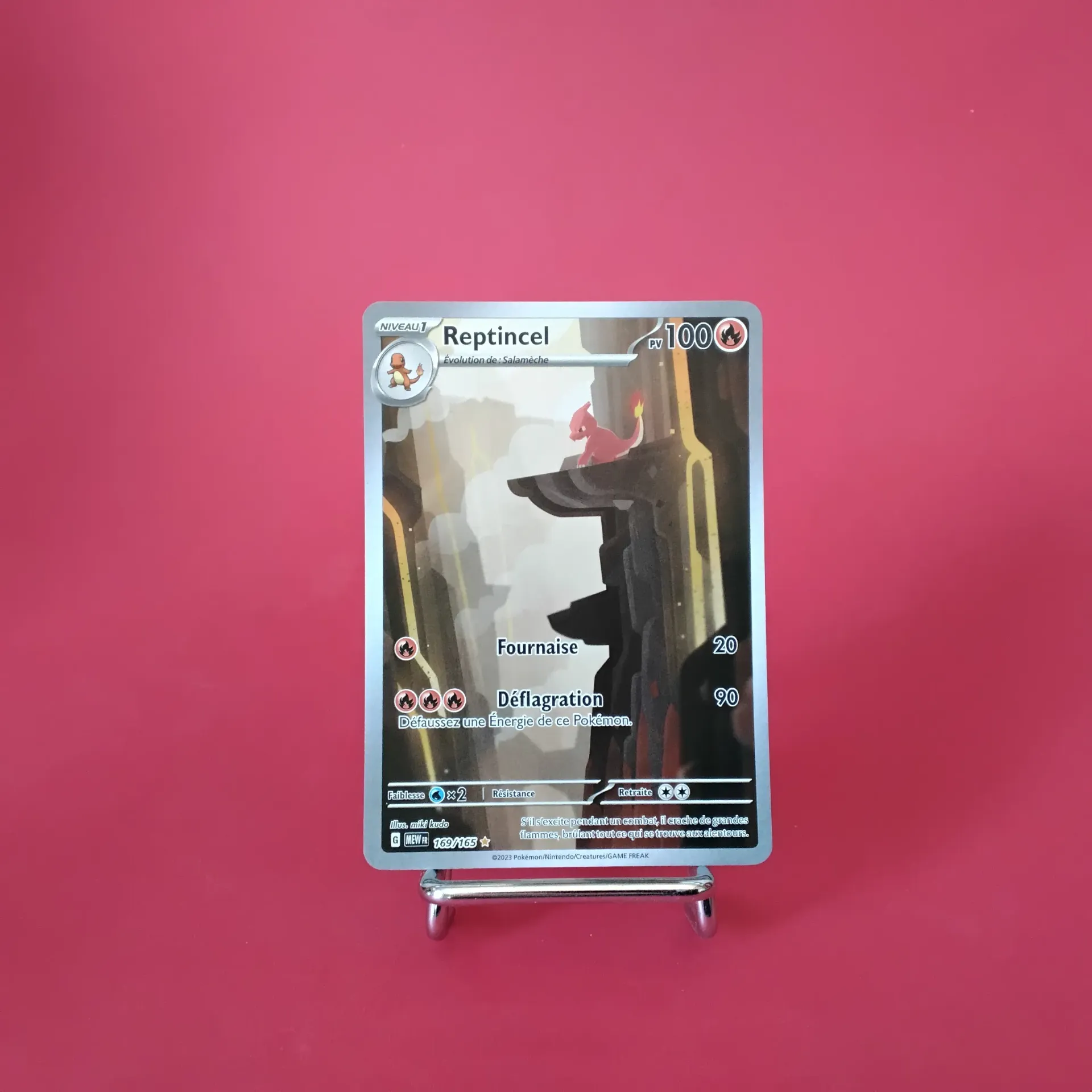 Carte Pokemon Reptincel 169/165 - EV3.5 - 151 - A.R. Secret - Etat Near Mint (FR)