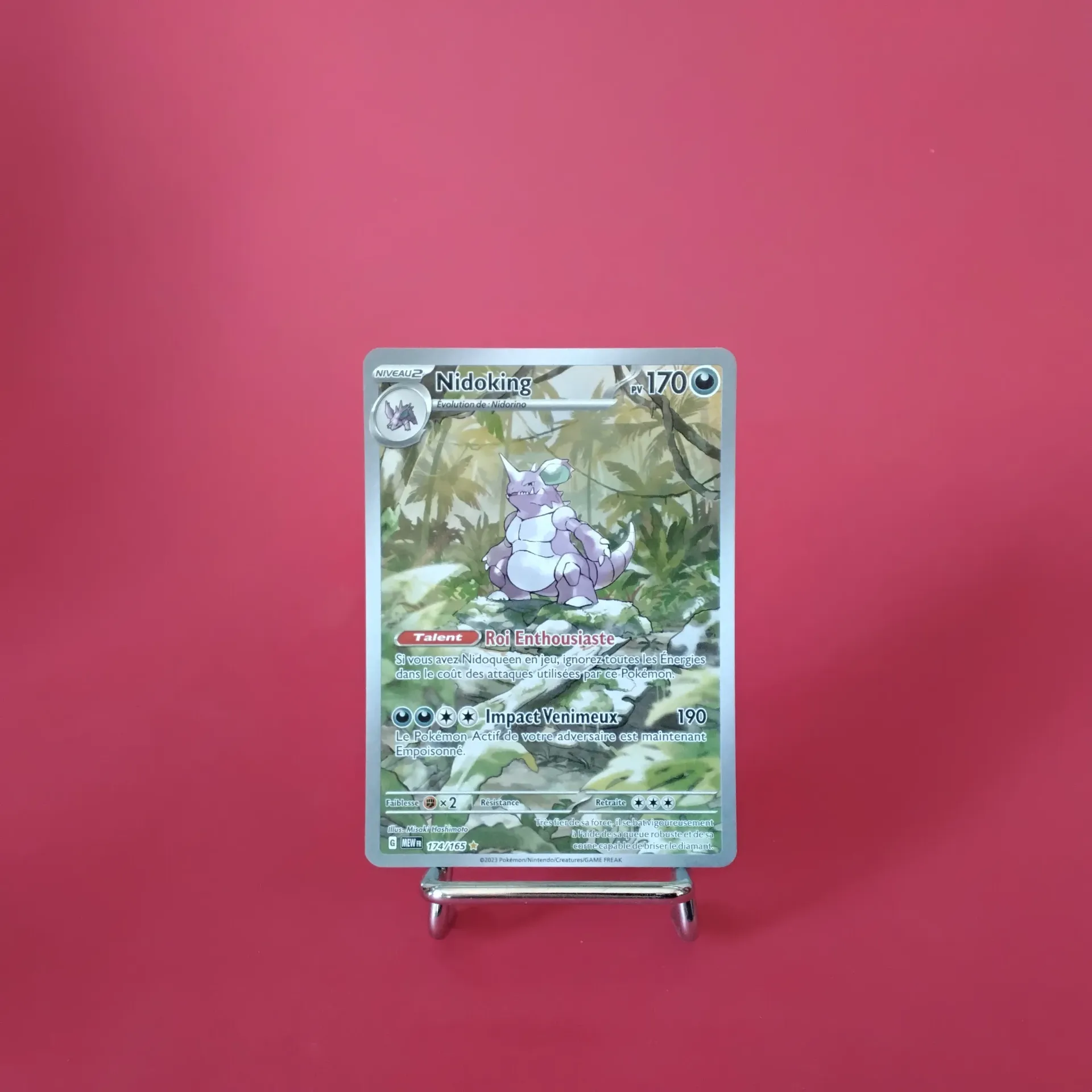Carte Pokemon Nidoking 174/165 - EV3.5 - 151 - A.R. Secret - Etat Near Mint (FR)
