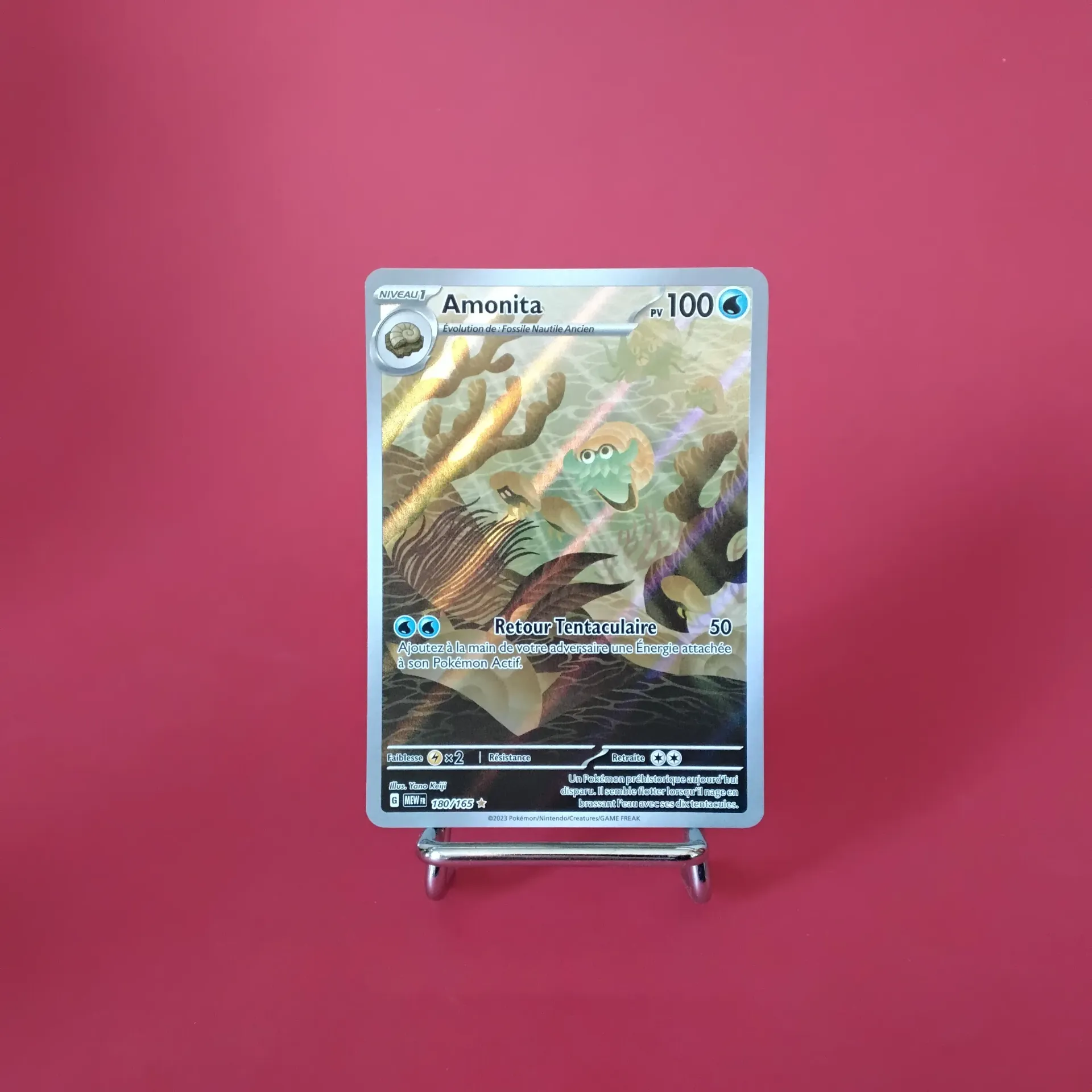 Carte Pokemon Amonita 180/165 - EV3.5 - 151 - A.R. Secret - Etat Near Mint (FR)
