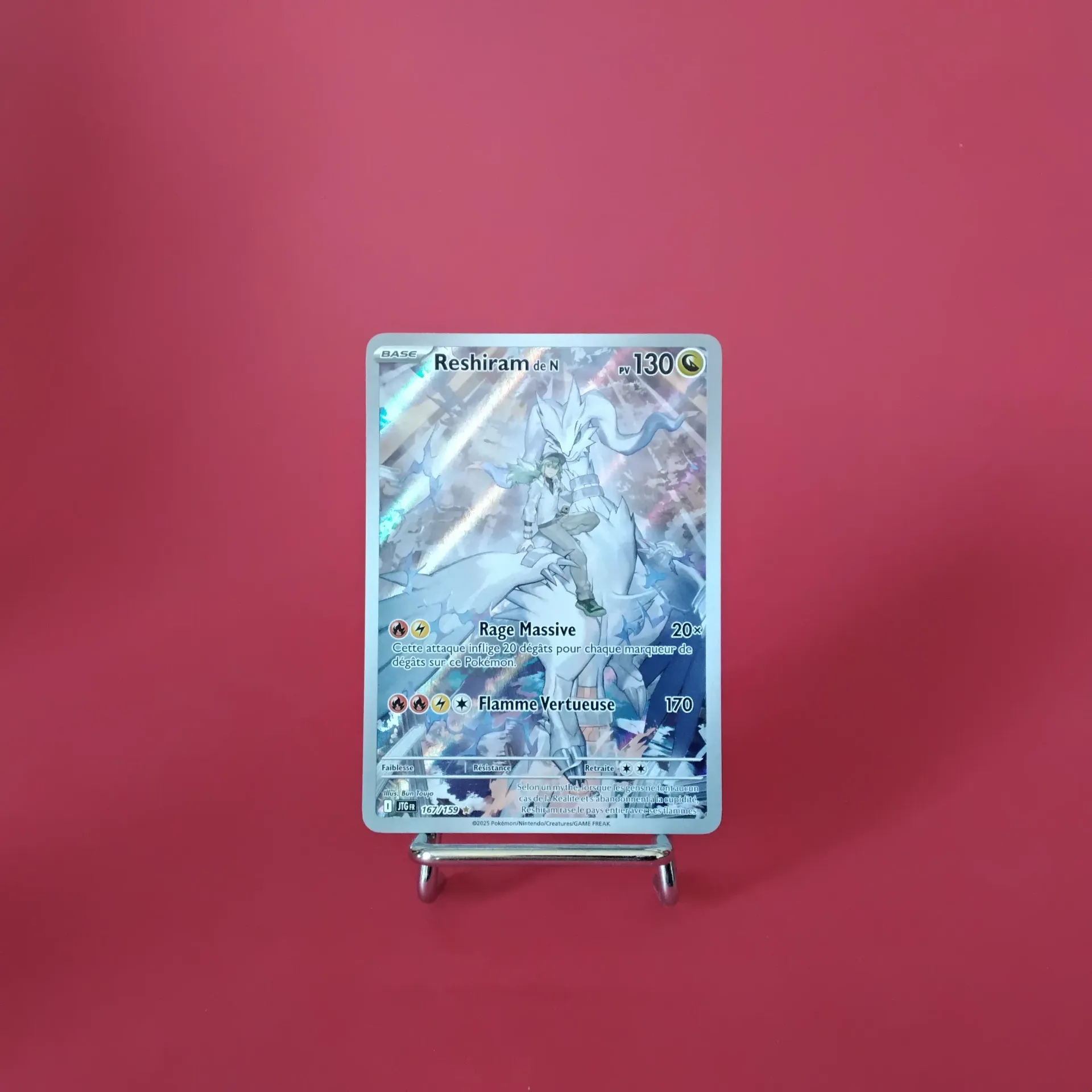 Carte Pokemon Reshiram 167/159 - EV9 - Aventures Ensembles - A.R. Secret - Etat Near Mint (FR)