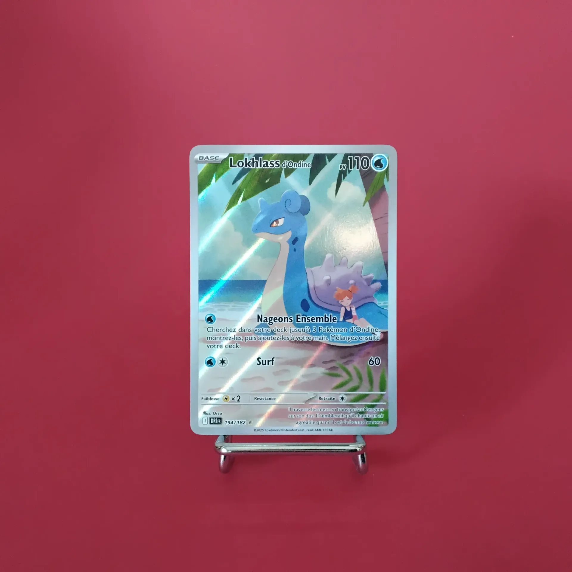 Carte Pokemon Lokhlass d'Ondine 194/182 - EV10 - Rivalités Destinées - A.R. Secret - Etat Near Mint (FR)