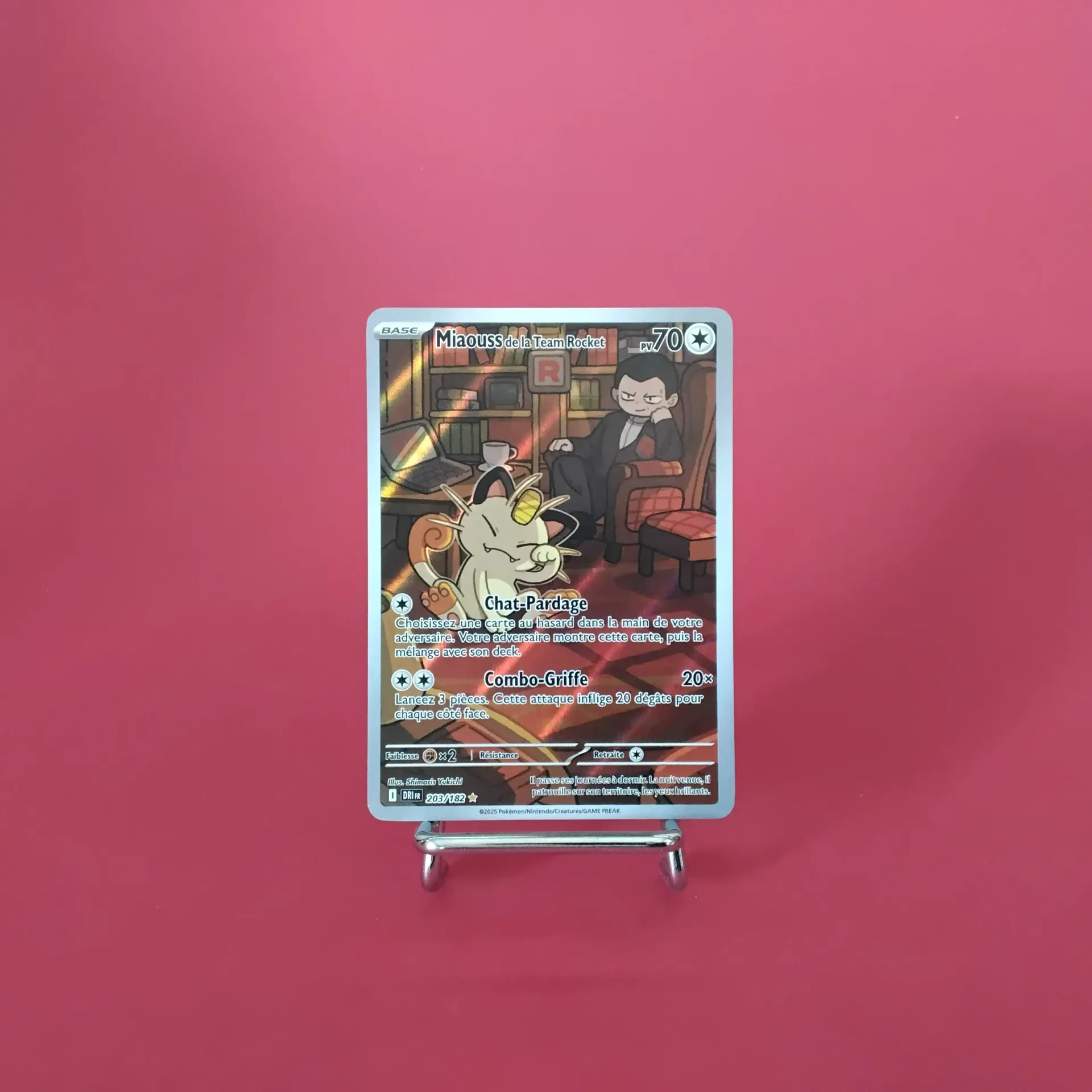 Carte Pokemon Miaouss de la Team Rocket 203/182 - EV10 - Rivalités Destinées - A.R. Secret - Etat Near Mint (FR)