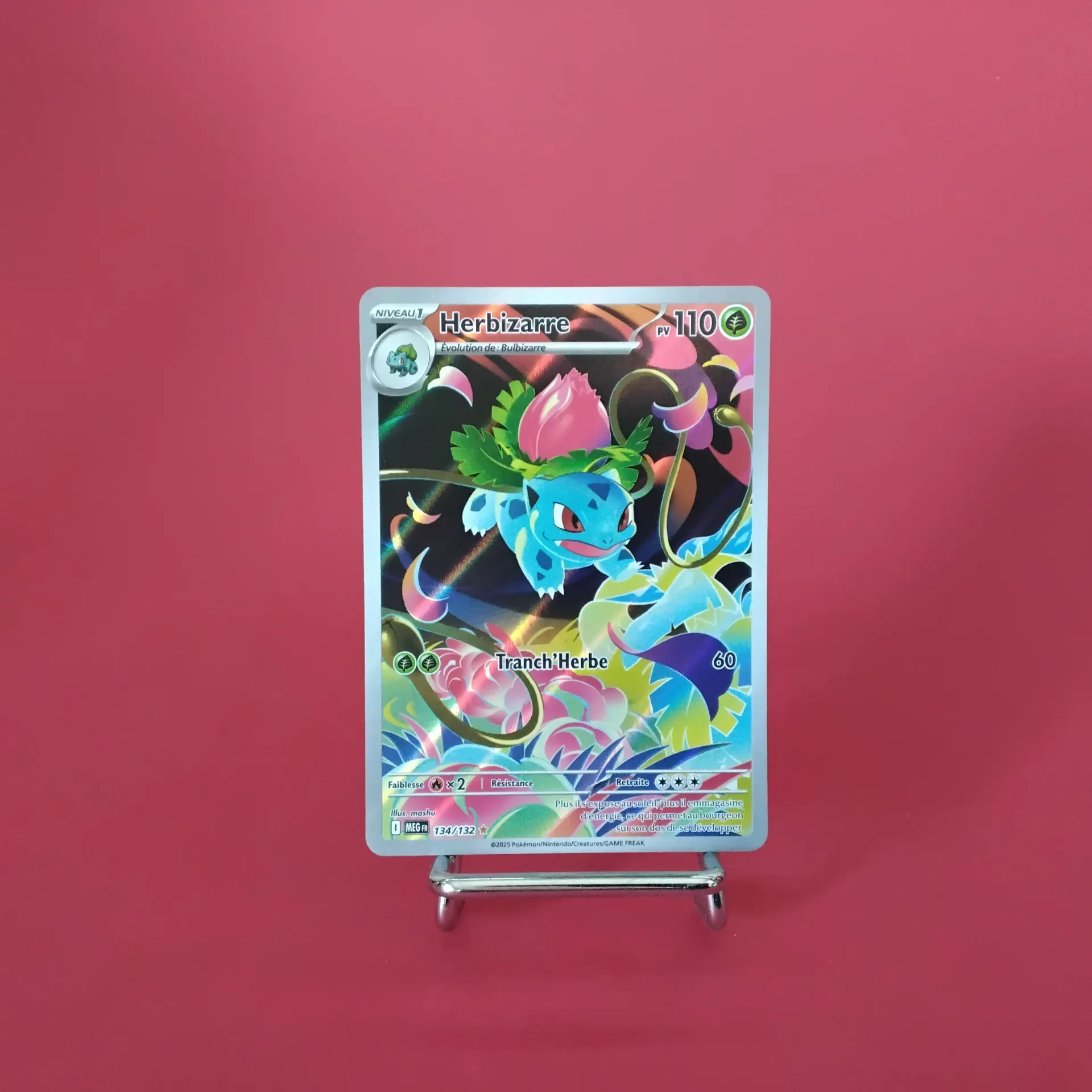 Carte Pokemon Herbizarre 134/132 - ME01 - Méga Evolution - A.R. Secret - Etat Near Mint (FR)