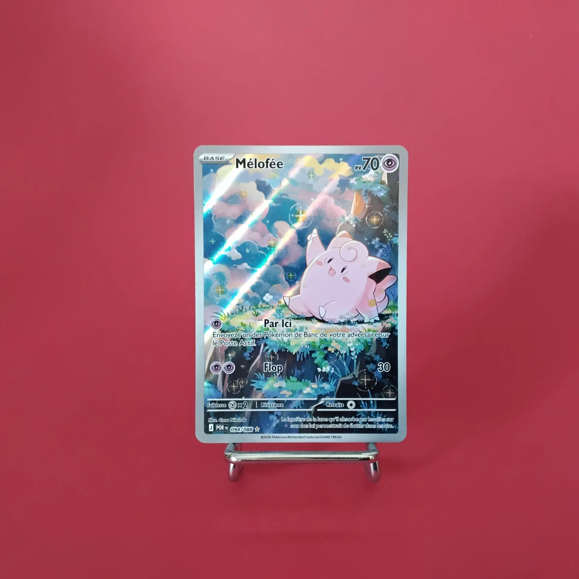 Carte Pokemon Mélofée 094/088 - ME03 - Equilibre Parfait - A.R. Secret - Etat Near Mint (FR)