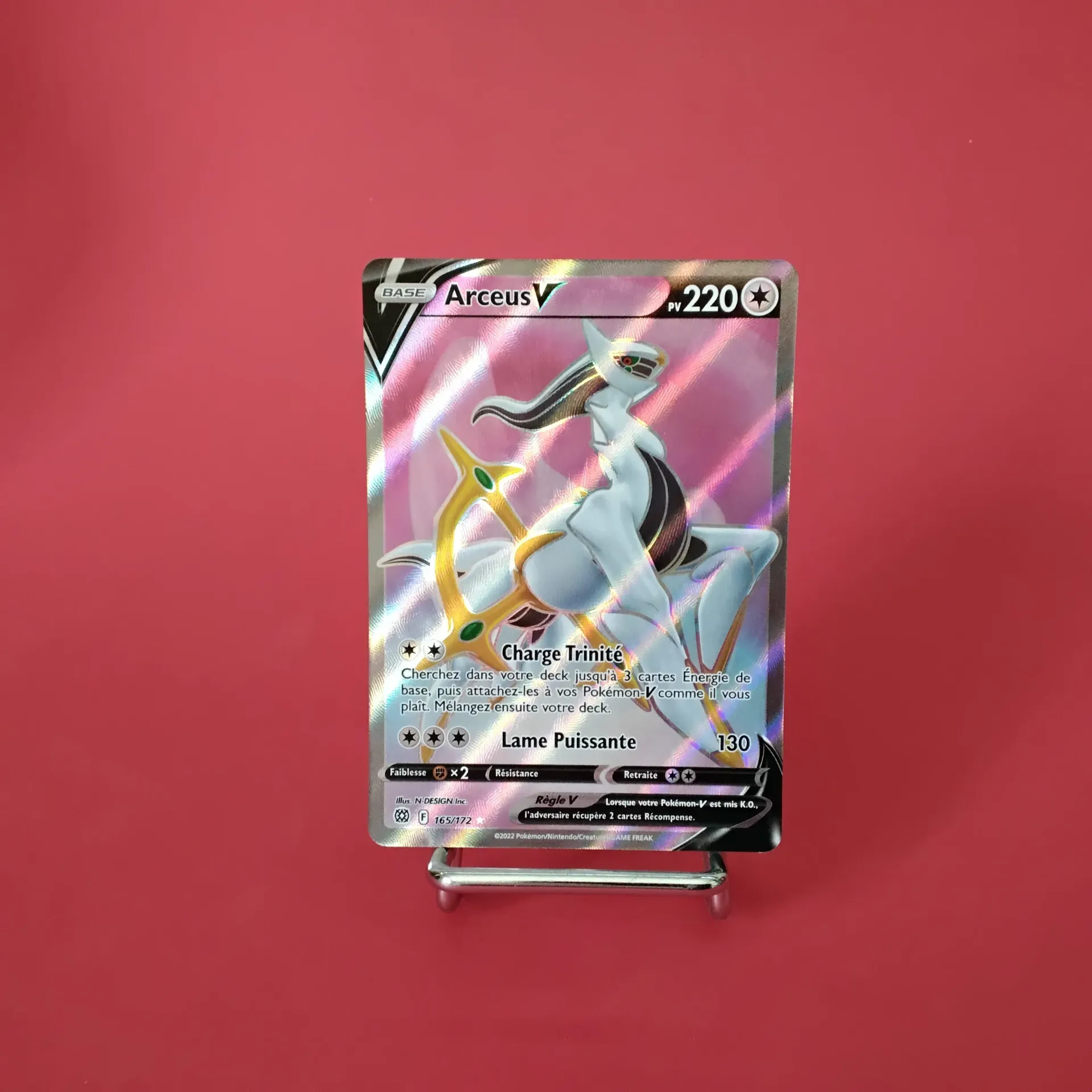 Carte Pokemon Arceus V Full Art 165/172 EB09  - Stars Etincellantes - Etat Near Mint- (FR)