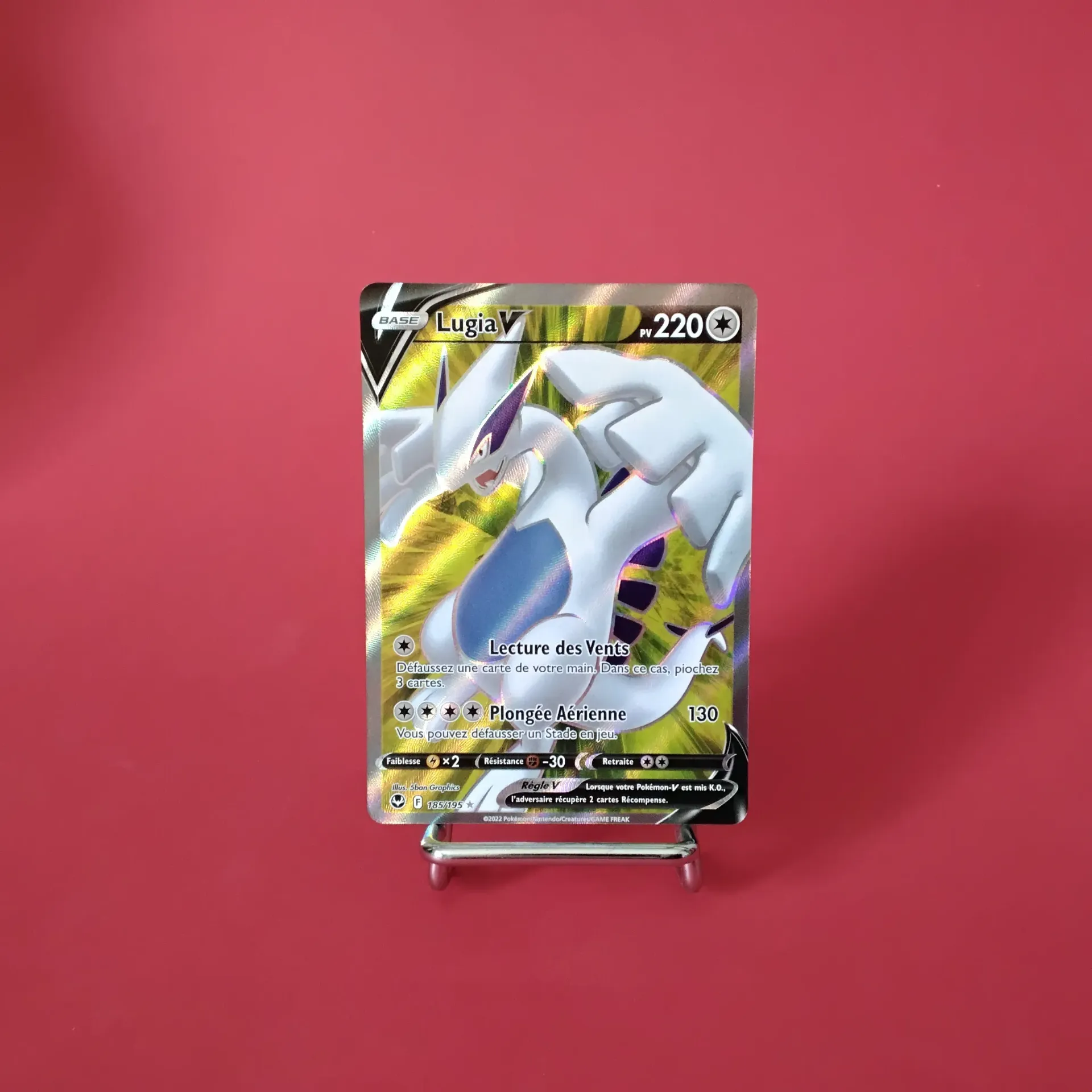 Carte Pokemon Lugia V Full Art 185/195 EB12  - Tempête Argentée - Etat Near Mint- (FR)