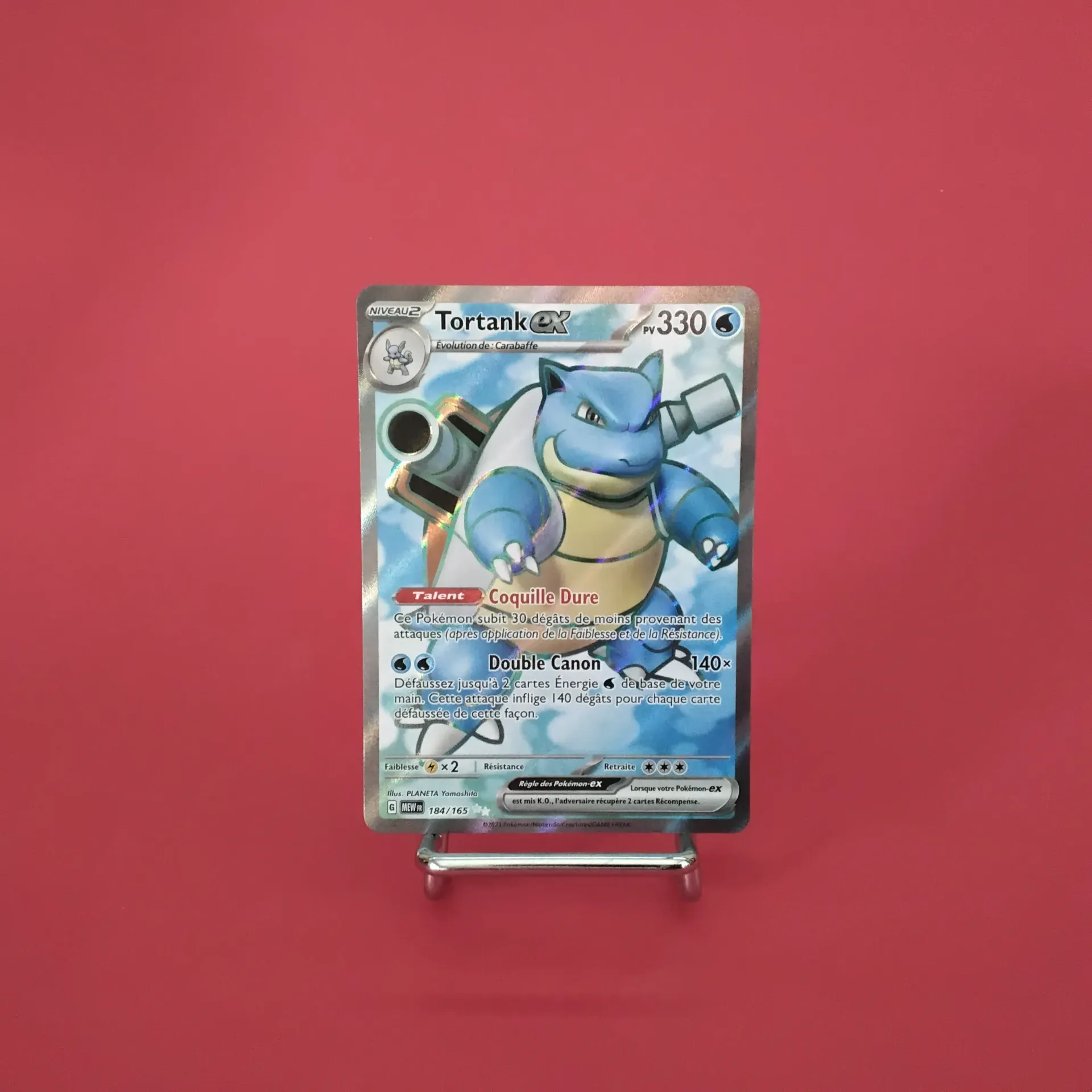 Carte Pokemon Tortank EX Full Art 184/165 EV3.5  - 151 - Etat Near Mint- (FR)