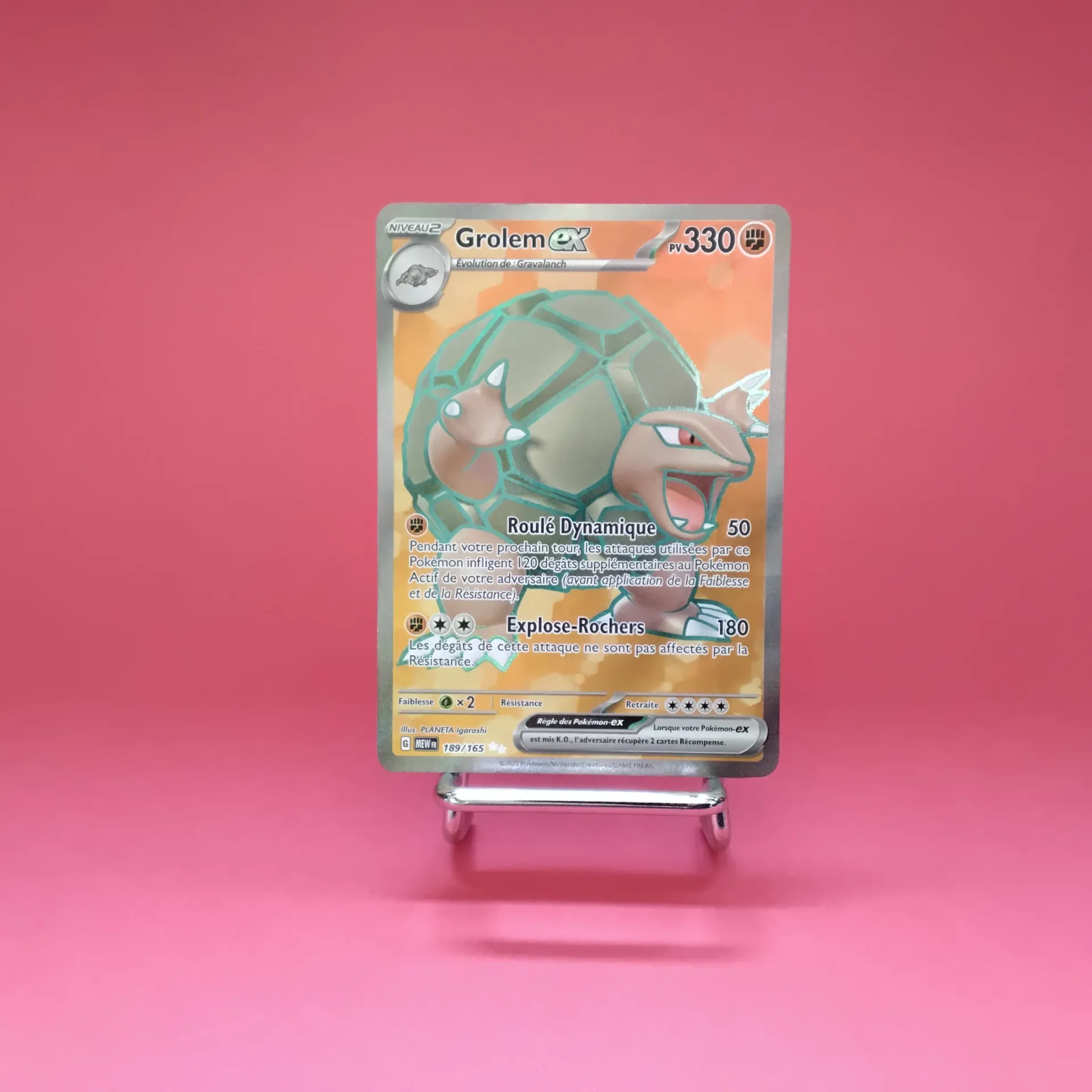 Carte Pokemon Grolem EX Full Art 189/165 EV3.5  - 151 - Etat Near Mint- (FR)