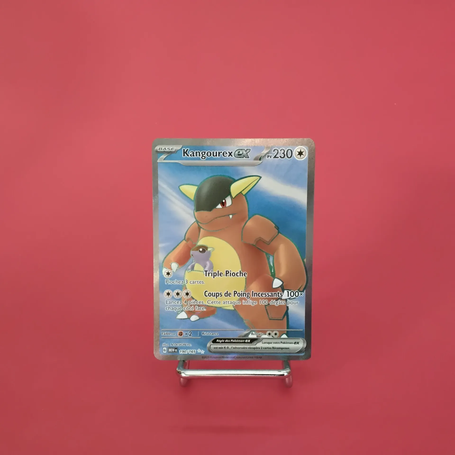 Carte Pokemon Kangourex EX Full Art 190/165 EV3.5  - 151 - Etat Near Mint- (FR)