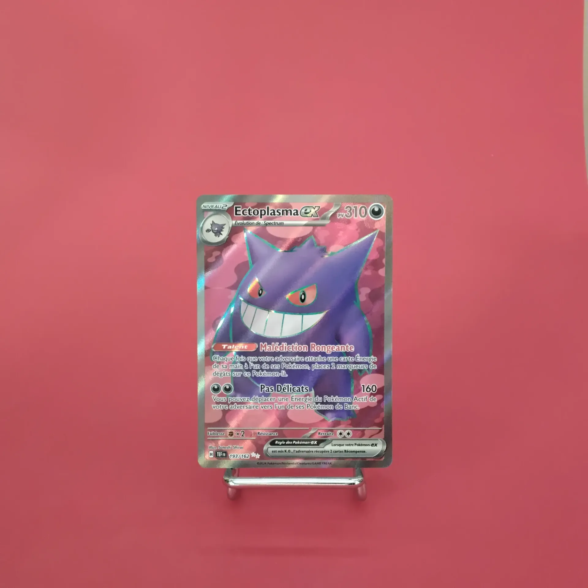 Carte Pokemon Ectoplasma EX Full Art 193/162  EV5  - Forces Temporelles - Etat Near Mint- (FR)
