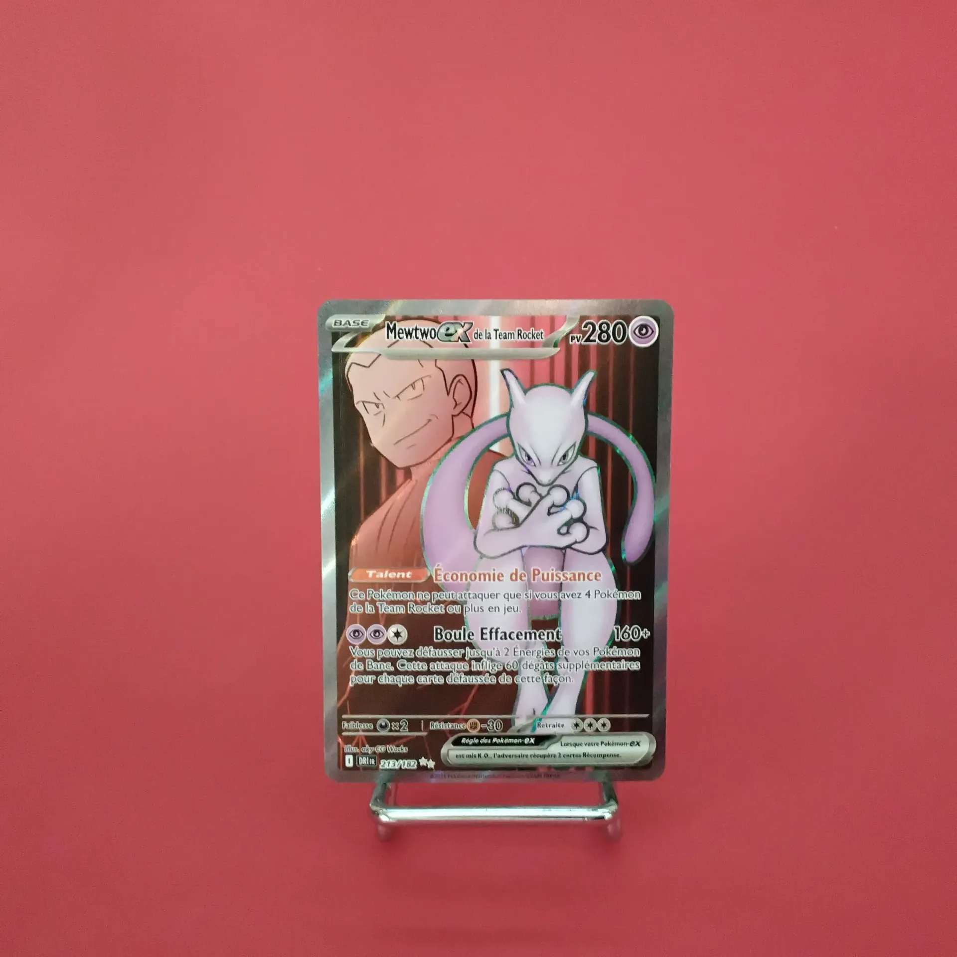 Carte Pokemon Mewtwo EX Full Art 213/182 EV10  - Rivalités Destinées - Etat Near Mint- (FR)