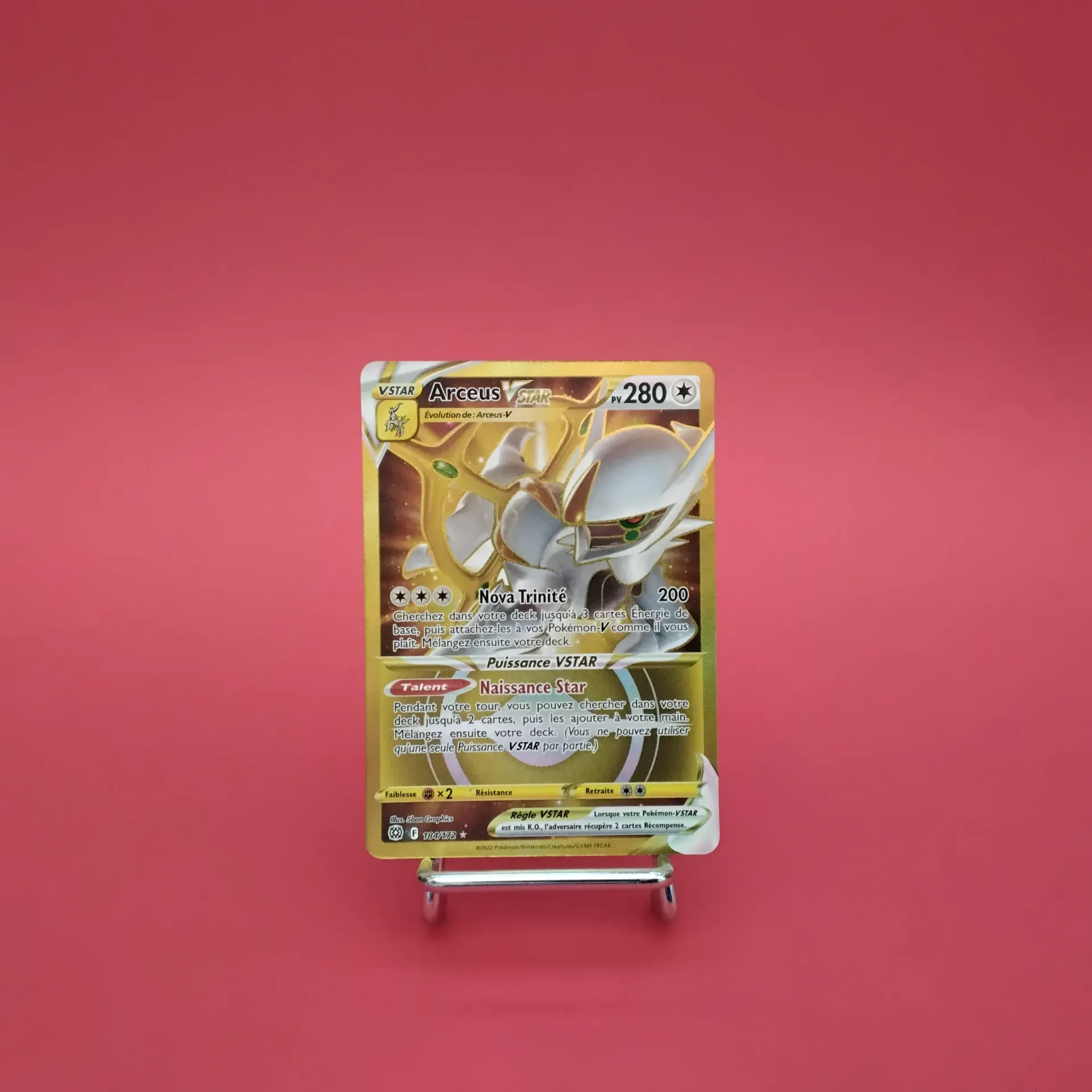 Carte Pokemon Arceus V STAR GOLD 184/172 - EB09 - Stars Etincellantes - GOLD- Secret - Etat Near Mint (FR)