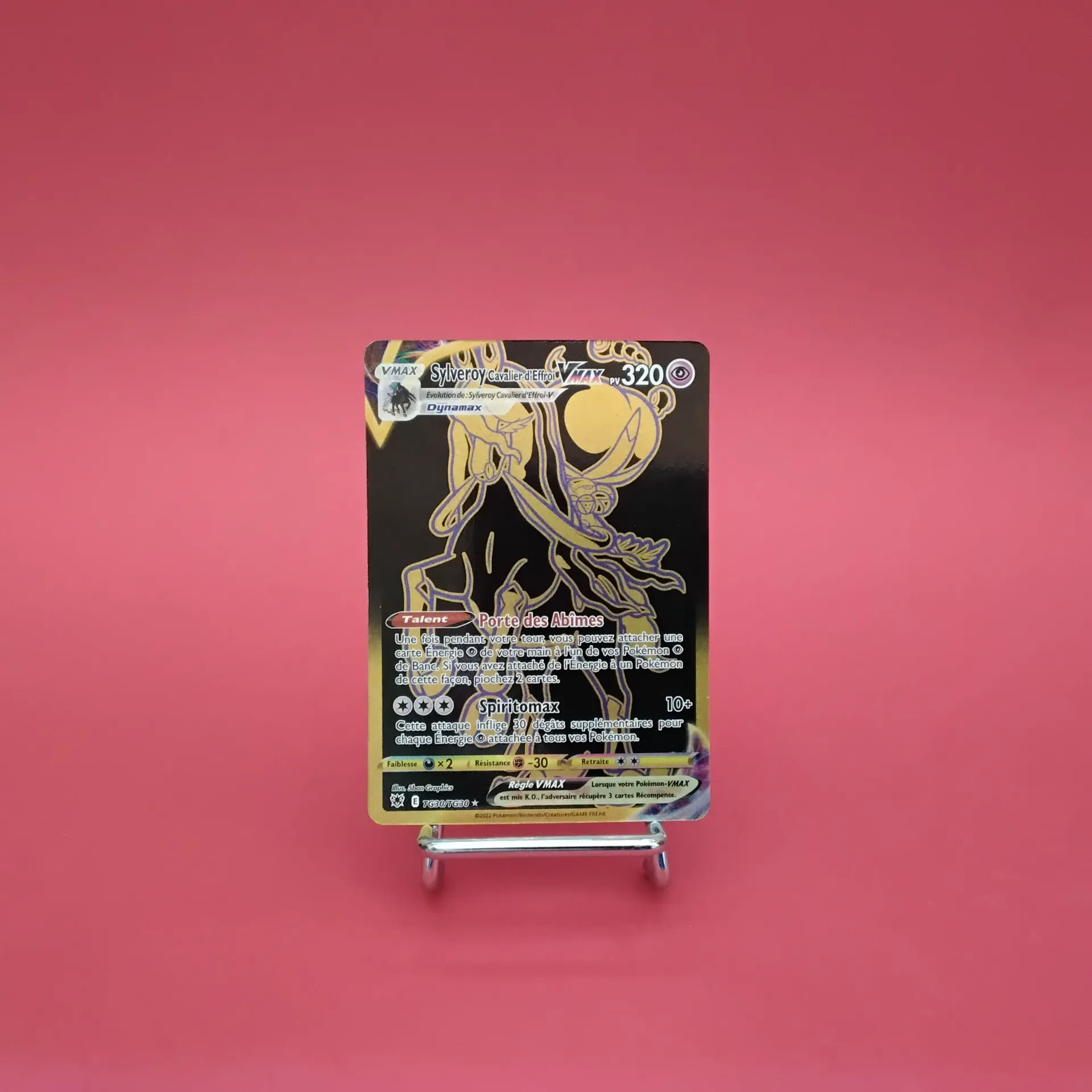 Carte Pokemon Sylveroy Cavalier d'Effroi V MAX GOLD TG30/TG30 - EB10 - Astres Radieux - GOLD- Secret - Etat Near Mint (FR)