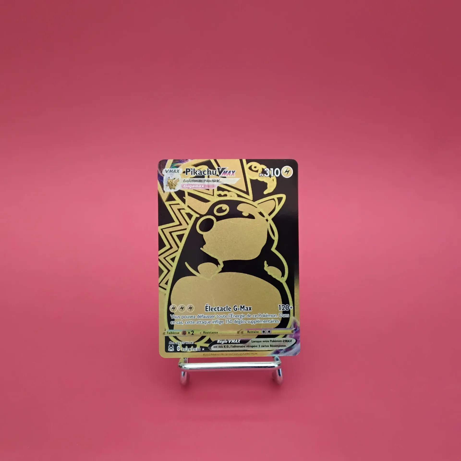 Carte Pokemon Pikachu V MAX GOLD TG29/TG30 - EB11 - Origines Perdues - GOLD- Secret - Etat Near Mint (FR)