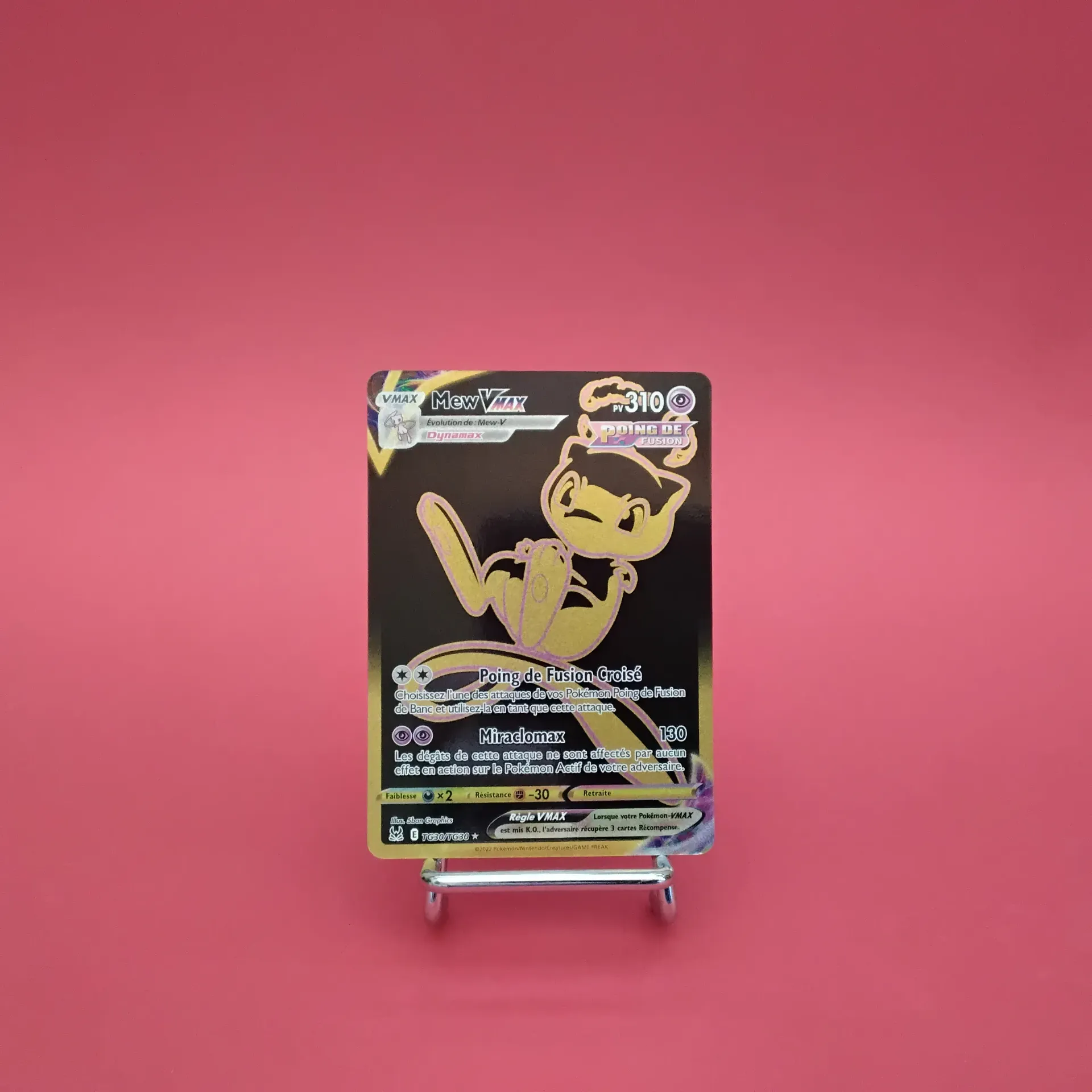 Carte Pokemon Mew V MAX GOLD TG30/TG30 - EB11 - Origines Perdues - GOLD- Secret - Etat Near Mint (FR)
