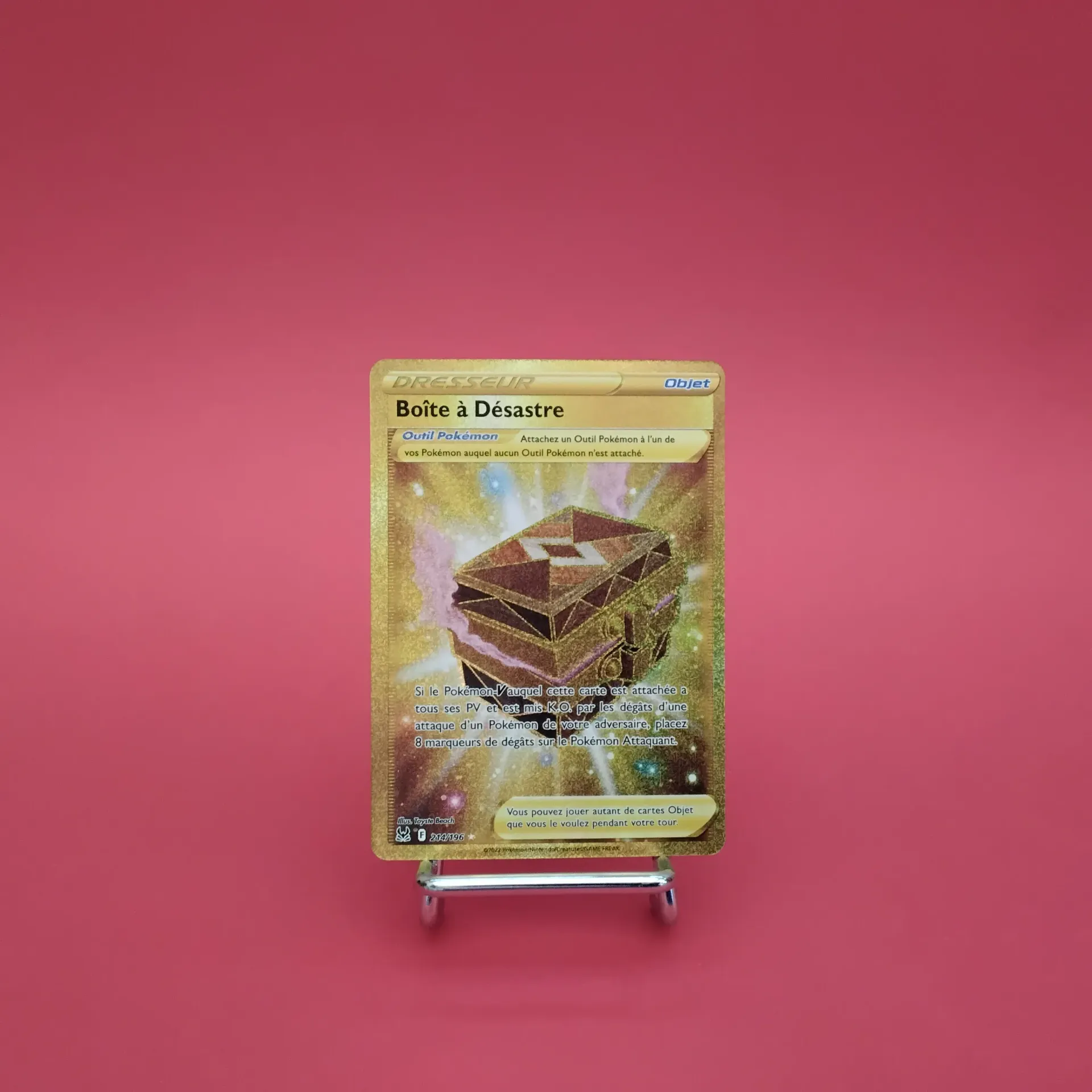 Carte Pokemon Boîte à Désastre GOLD 214/196 - EB11 - Origines Perdues - GOLD- Secret - Etat Near Mint (FR)