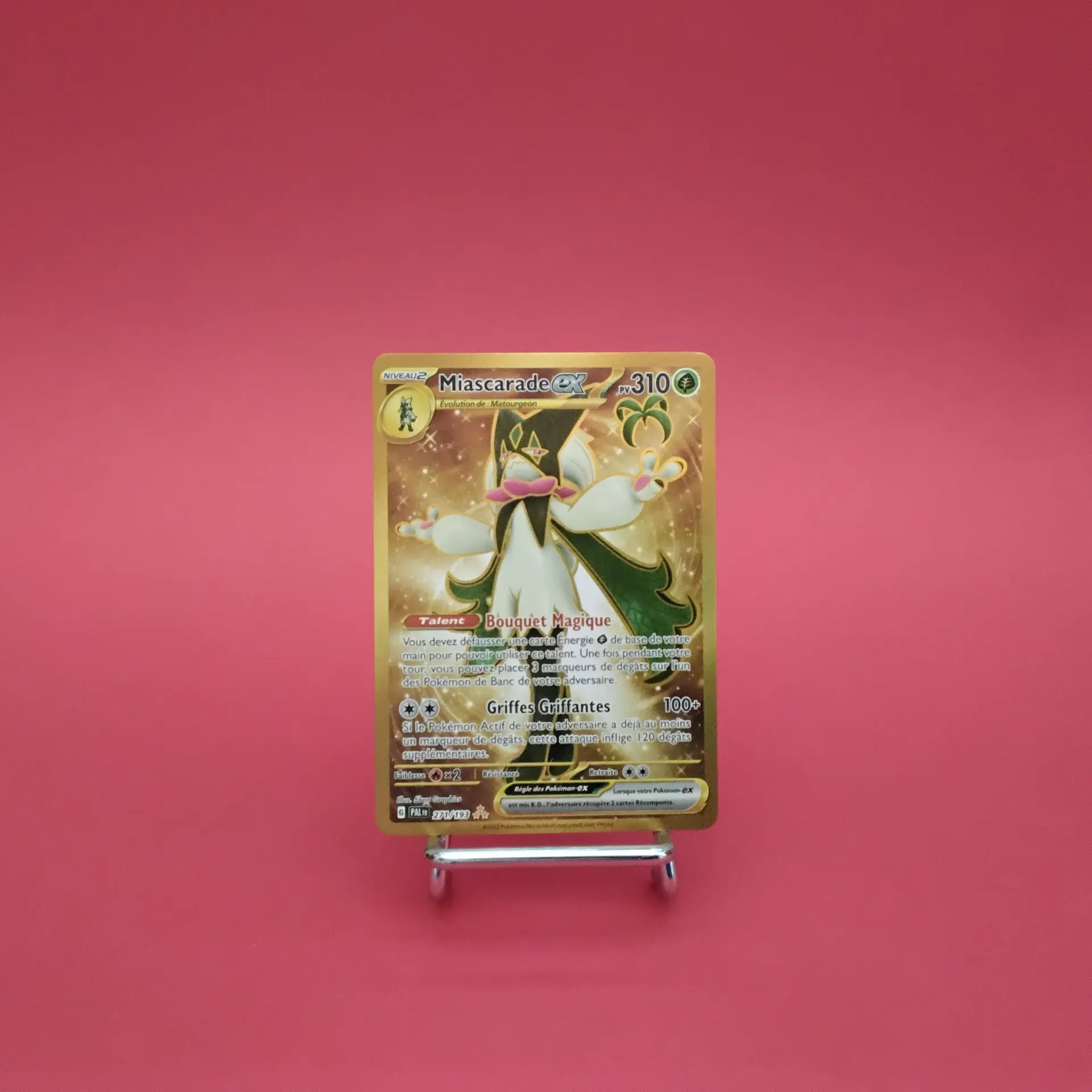 Carte Pokemon Miascarade EX GOLD 271/193 - EV2 - Evolution à Paldéa - GOLD- Secret - Etat Near Mint (FR)