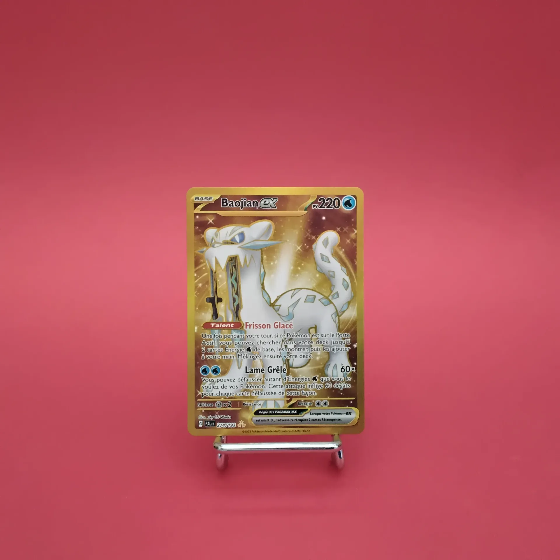Carte Pokemon Baojian EX GOLD 274/193 - EV2 - Evolution à Paldéa - GOLD- Secret - Etat Near Mint (FR)