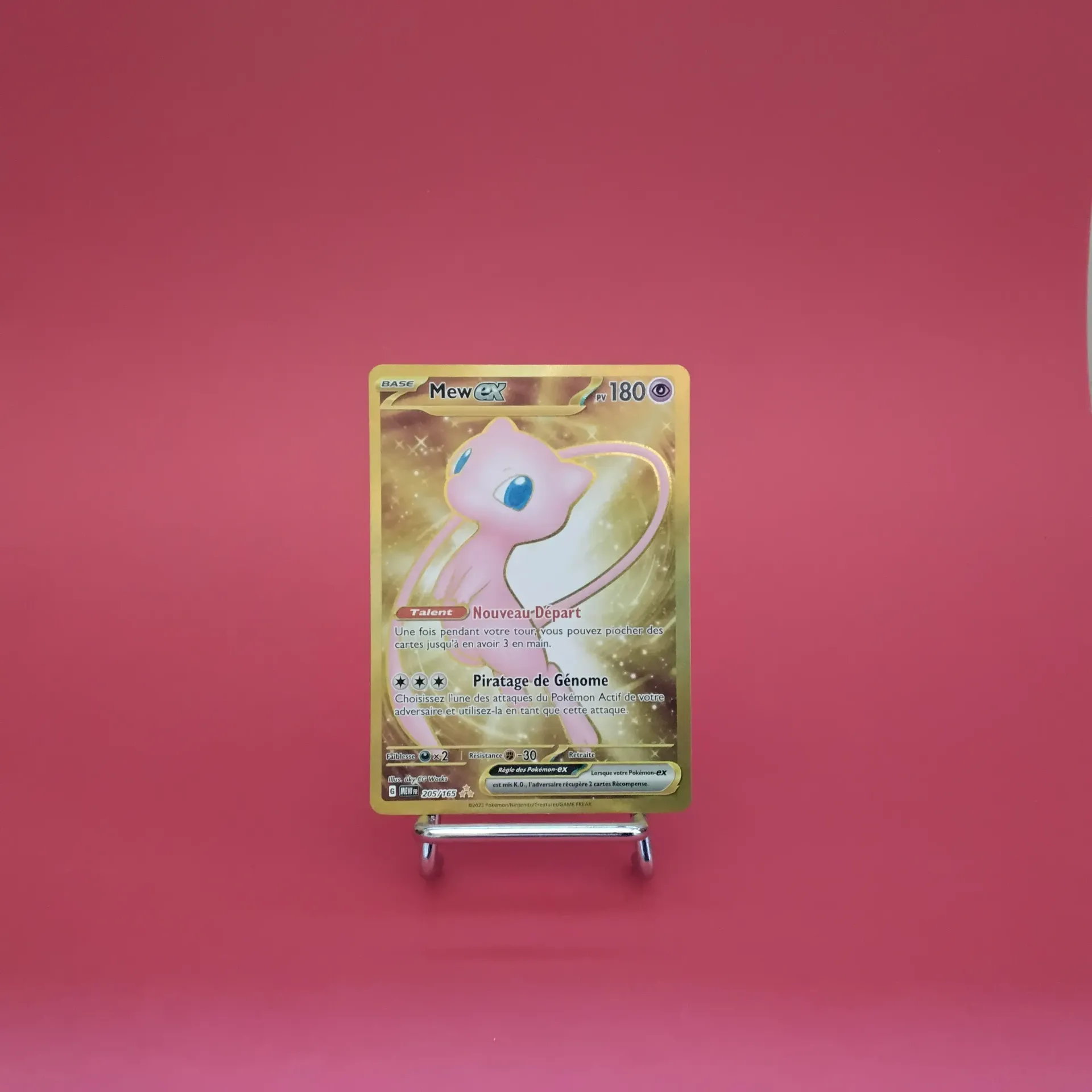 Carte Pokemon Mew EX GOLD 205/165 - EV3.5- 151 - GOLD- Secret - Etat Near Mint (FR)