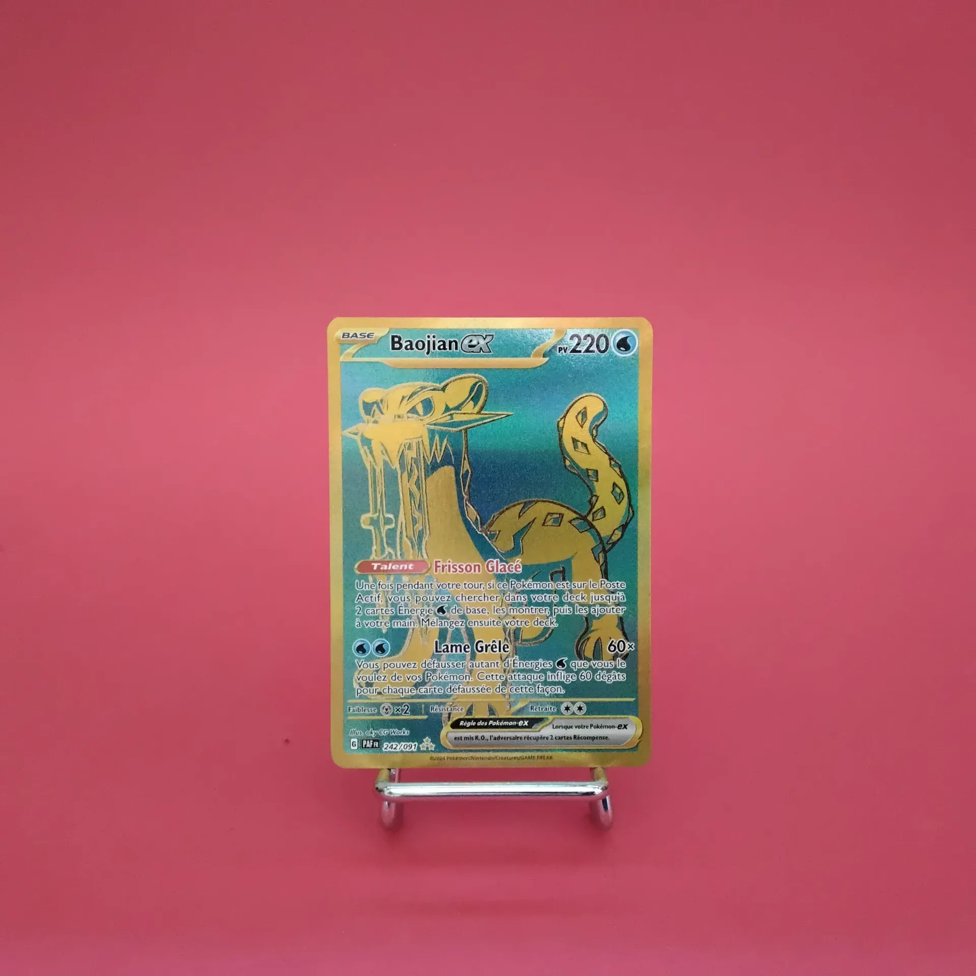 Carte Pokemon Baojian EX GOLD 242/091 - EV4.5- Destinées de Paldéa - GOLD- Secret - Etat Near Mint (FR)
