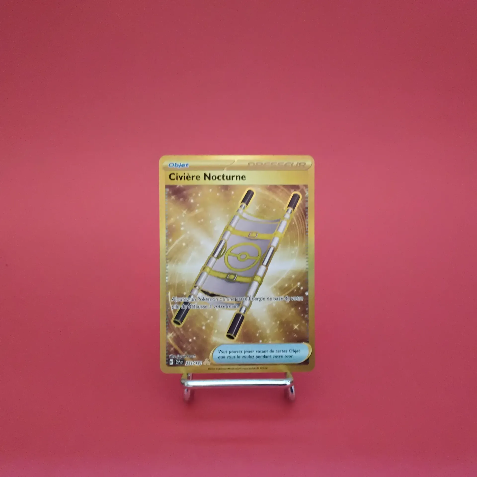 Carte Pokemon Civiére Nocturne GOLD 251/191 - EV8- Etincelles Déferlantes - GOLD- Secret - Etat Near Mint (FR)