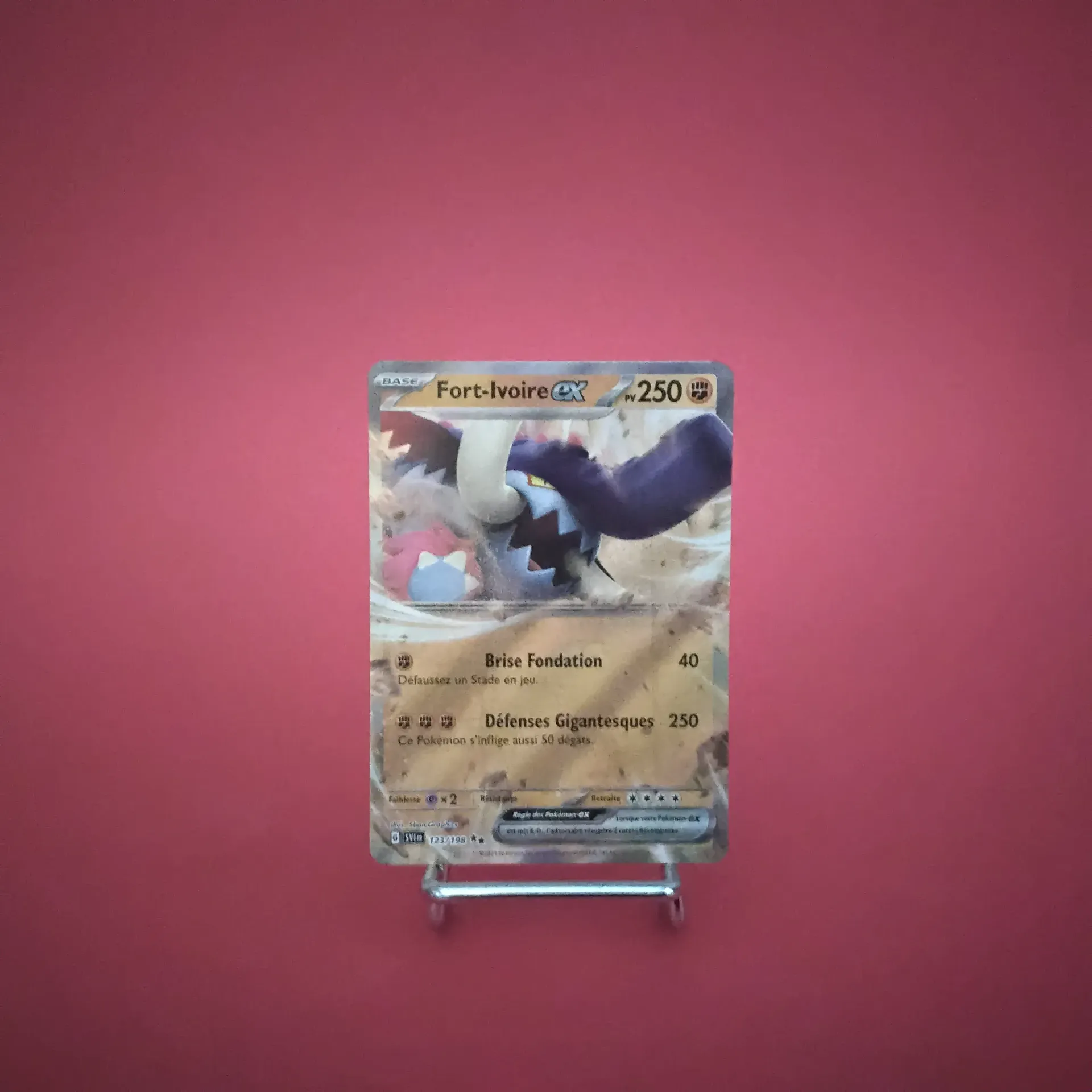 Carte Pokemon Fort-Ivoire EX 123/198 EV01 Ecarlate et Violet  - État Near Mint (FR)