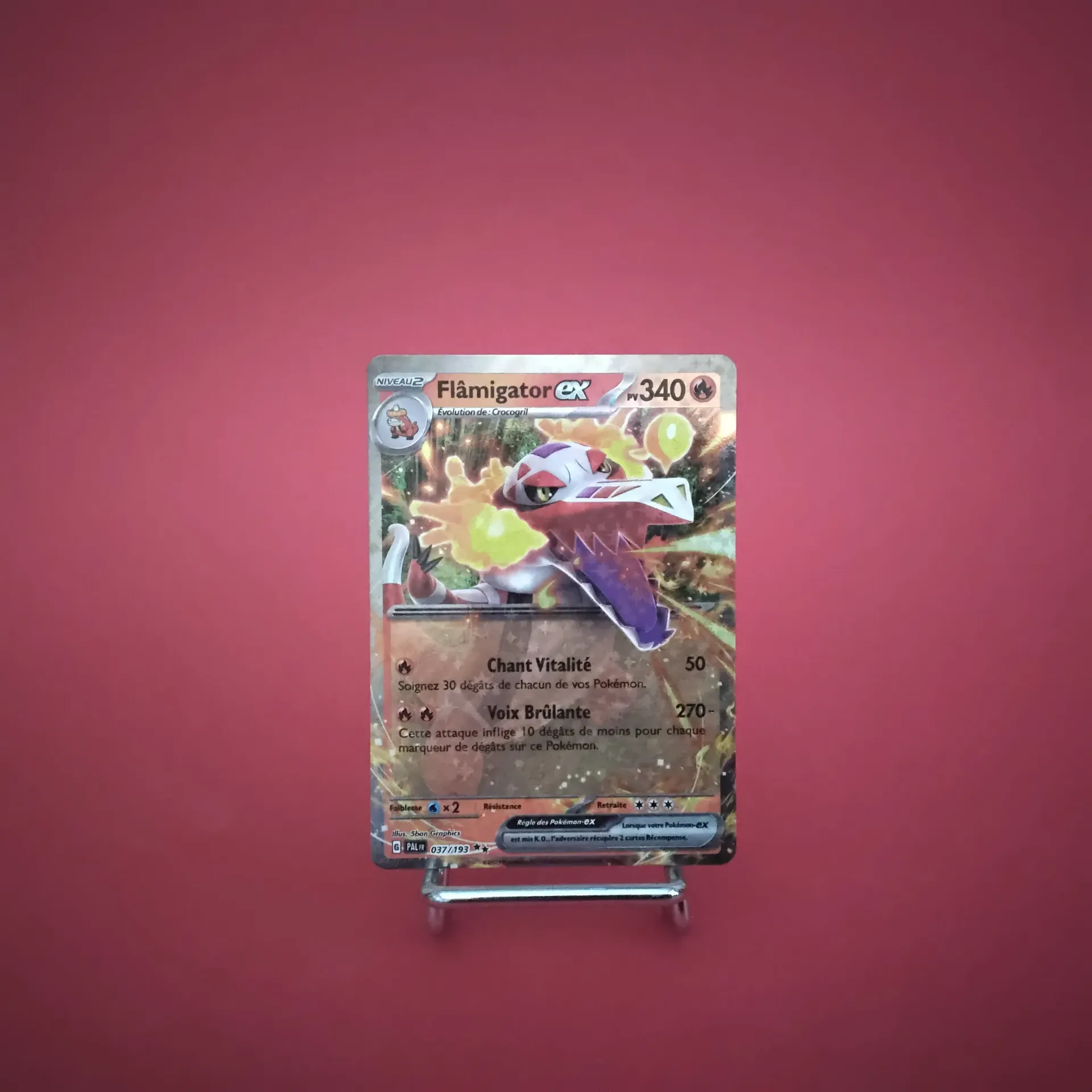 Carte Pokemon Flâmigator EX 037/193 EV02 Evolution à Paldéa  - État Near Mint (FR)