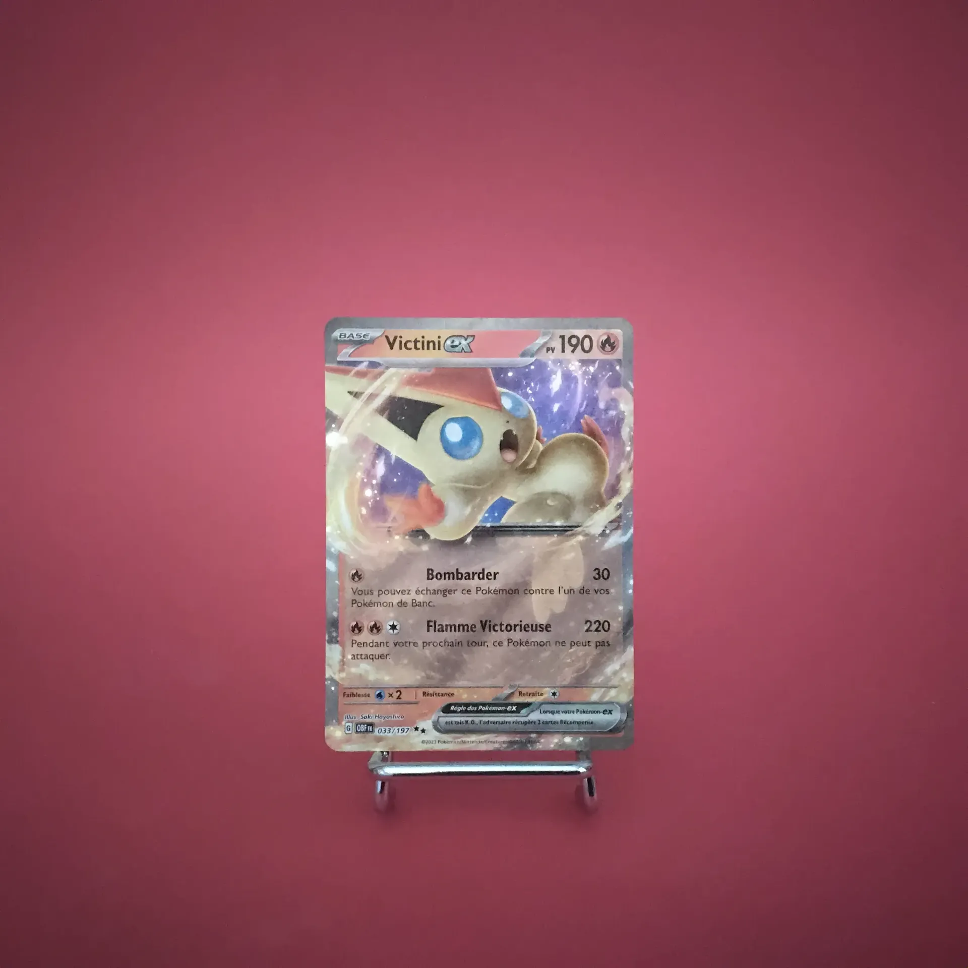 Carte Pokemon Victini EX 033/197 EV03 Flammes Obsidiennes - État Near Mint (FR)