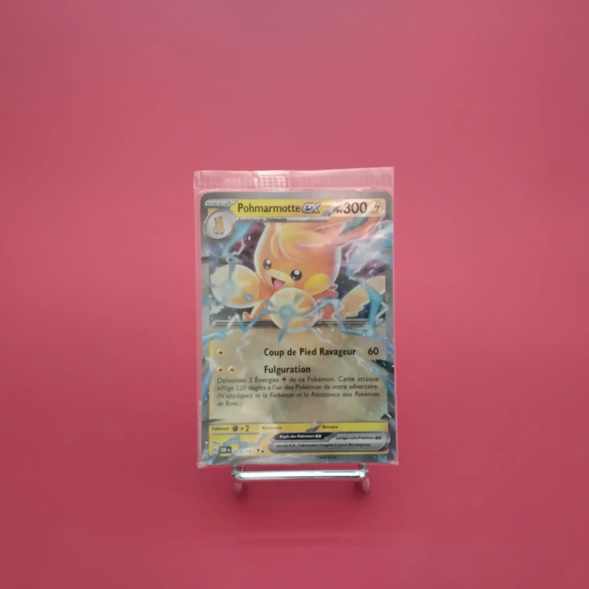 Carte Pokemon Pohmarmotte EX 073/197 Scellée EV03 Flammes Obsidiennes - État Near Mint (FR)