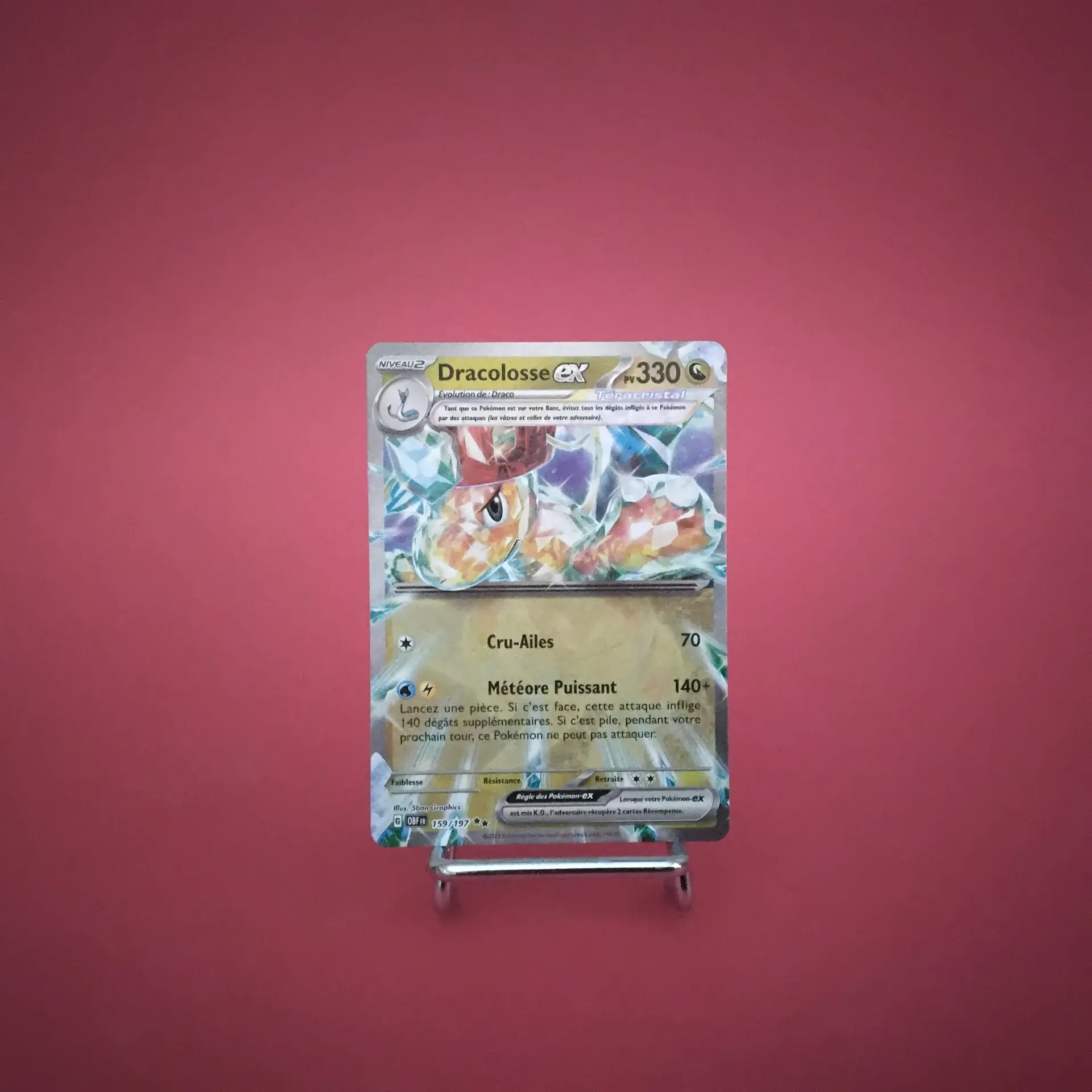 Carte Pokemon Dracolosse EX 159/197  EV03 Flammes Obsidiennes - État Near Mint (FR)