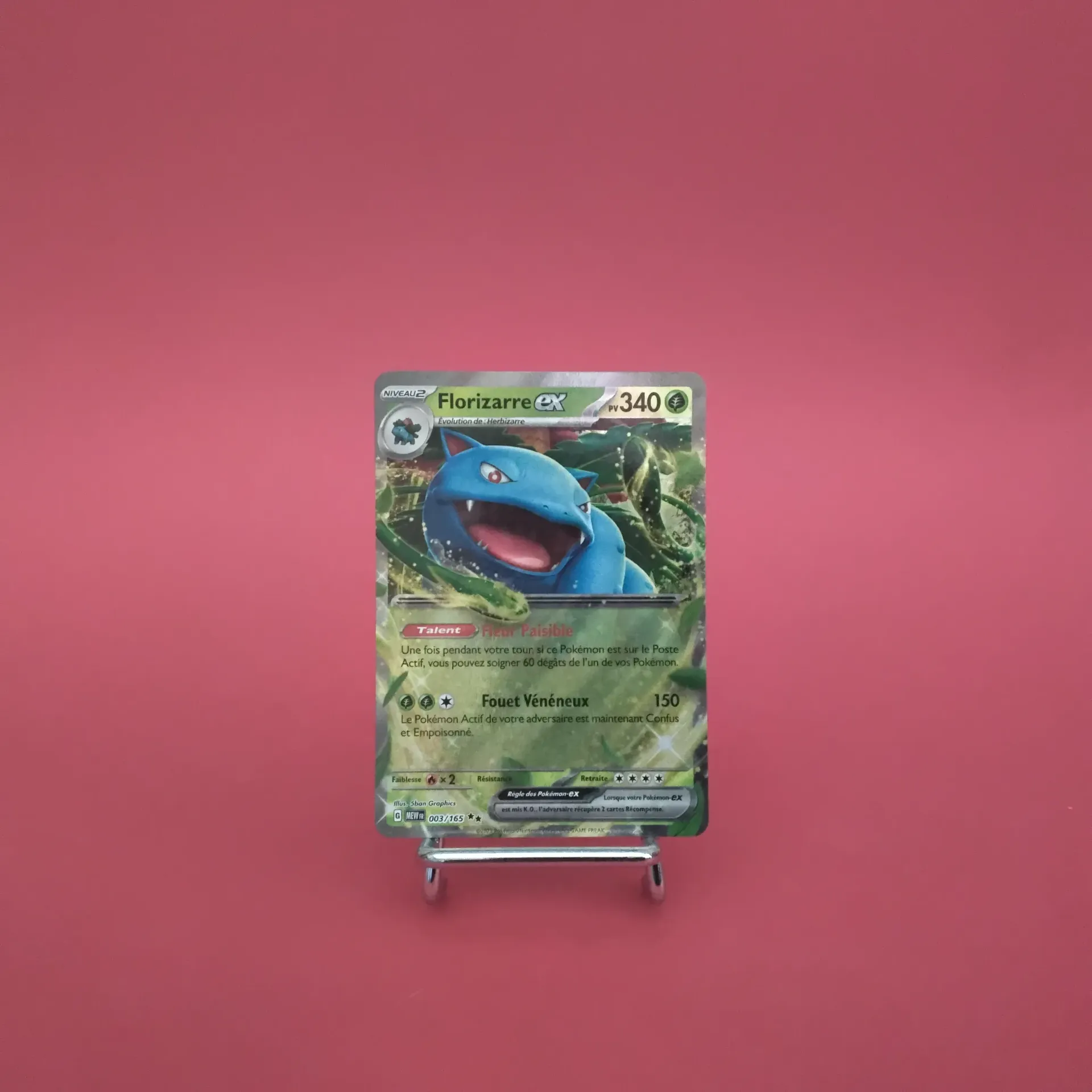 Carte Pokemon Florizarre EX 003/165 EV3.5 - 151 - État Near Mint (FR)