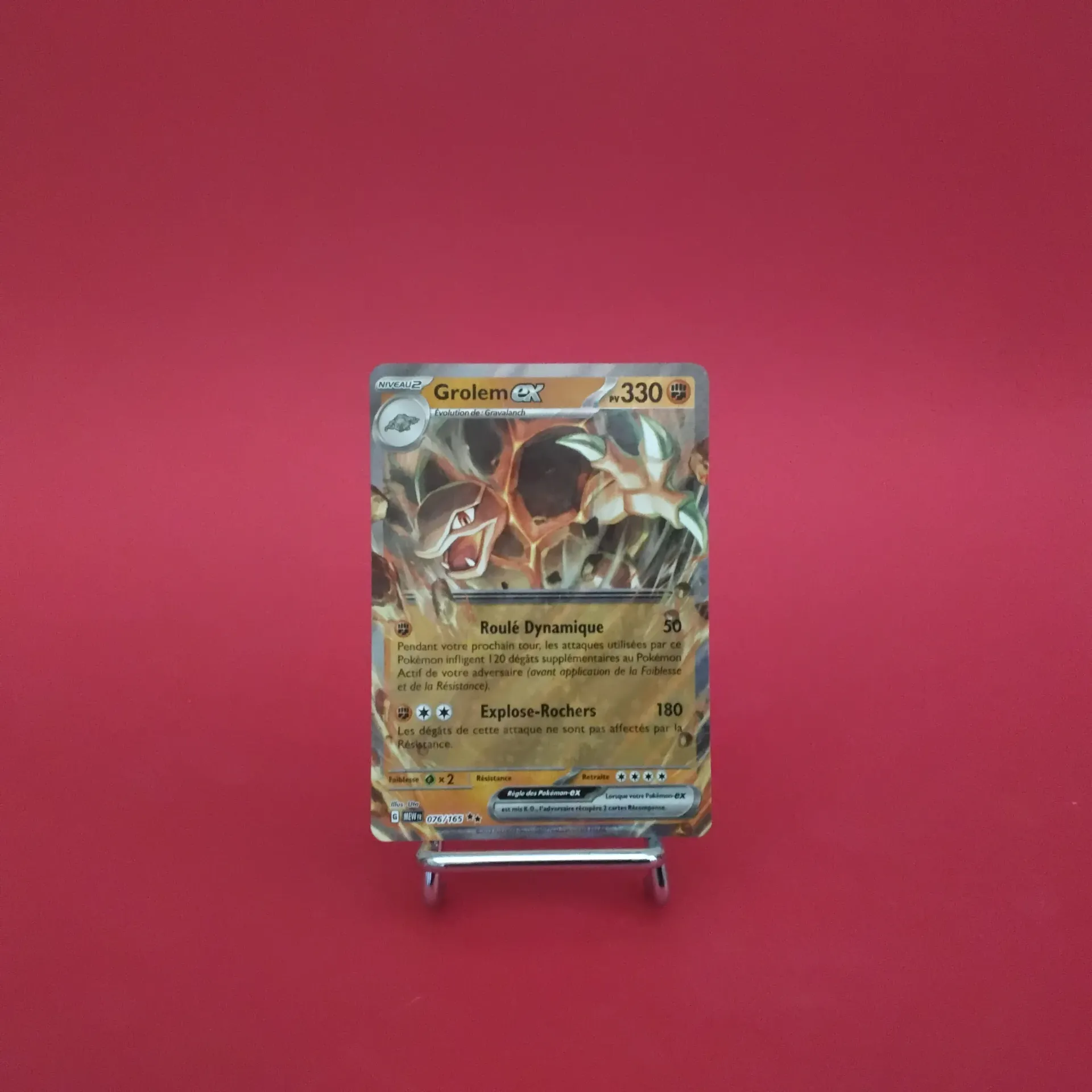 Carte Pokemon Grolem EX 076/165 EV3.5 - 151 - État Near Mint (FR)