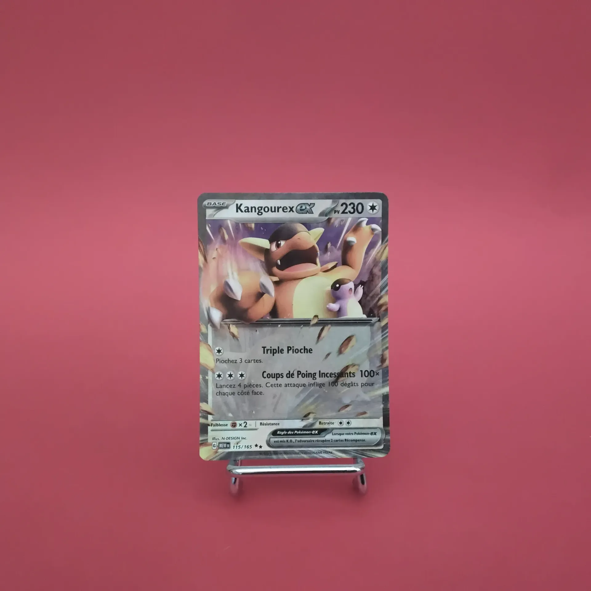 Carte Pokemon Kangourex EX 115/165 EV3.5 - 151 - État Near Mint (FR)