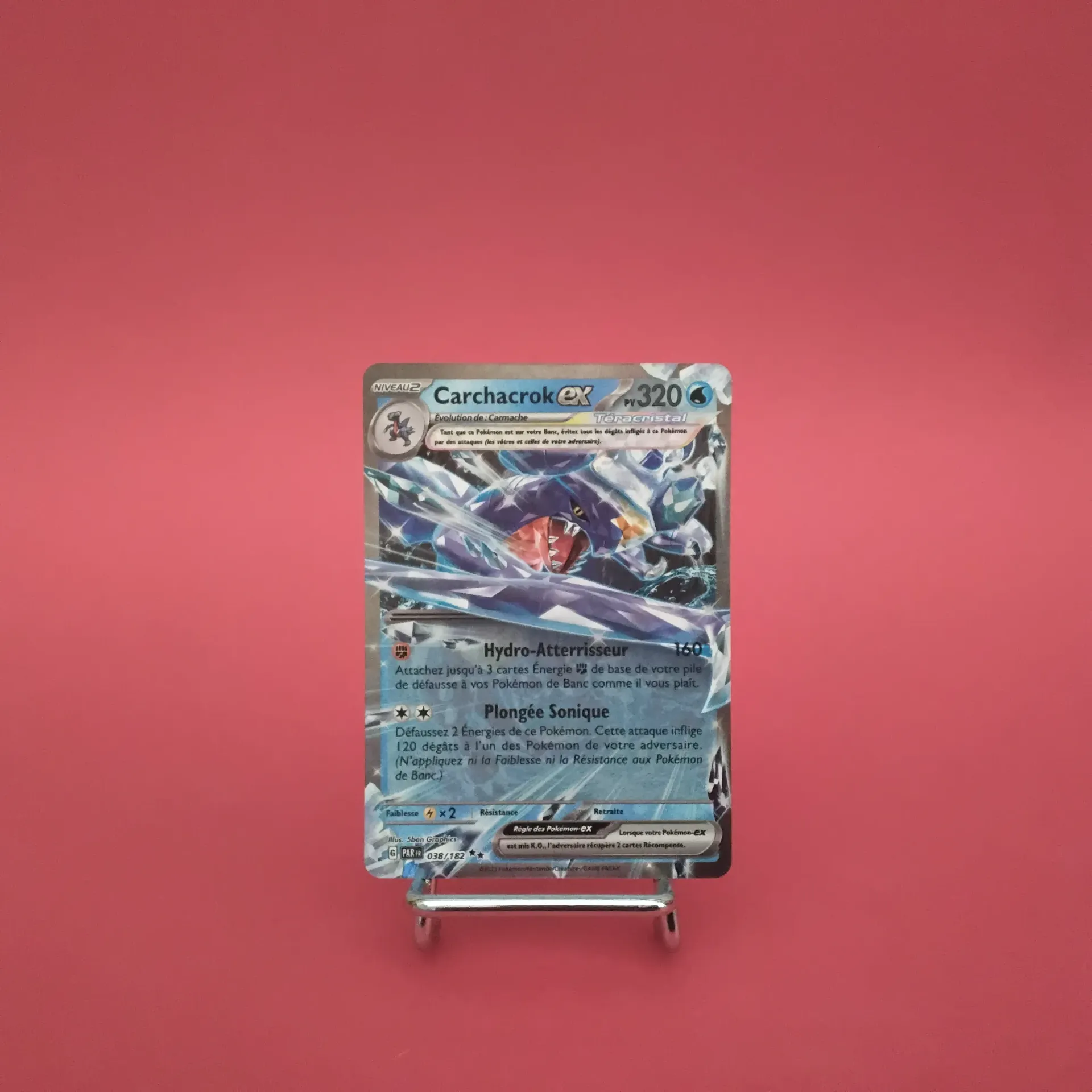 Carte Pokemon Carchacrok EX 038/182 - EV04 - Faille Paradoxe  - État Near Mint (FR)