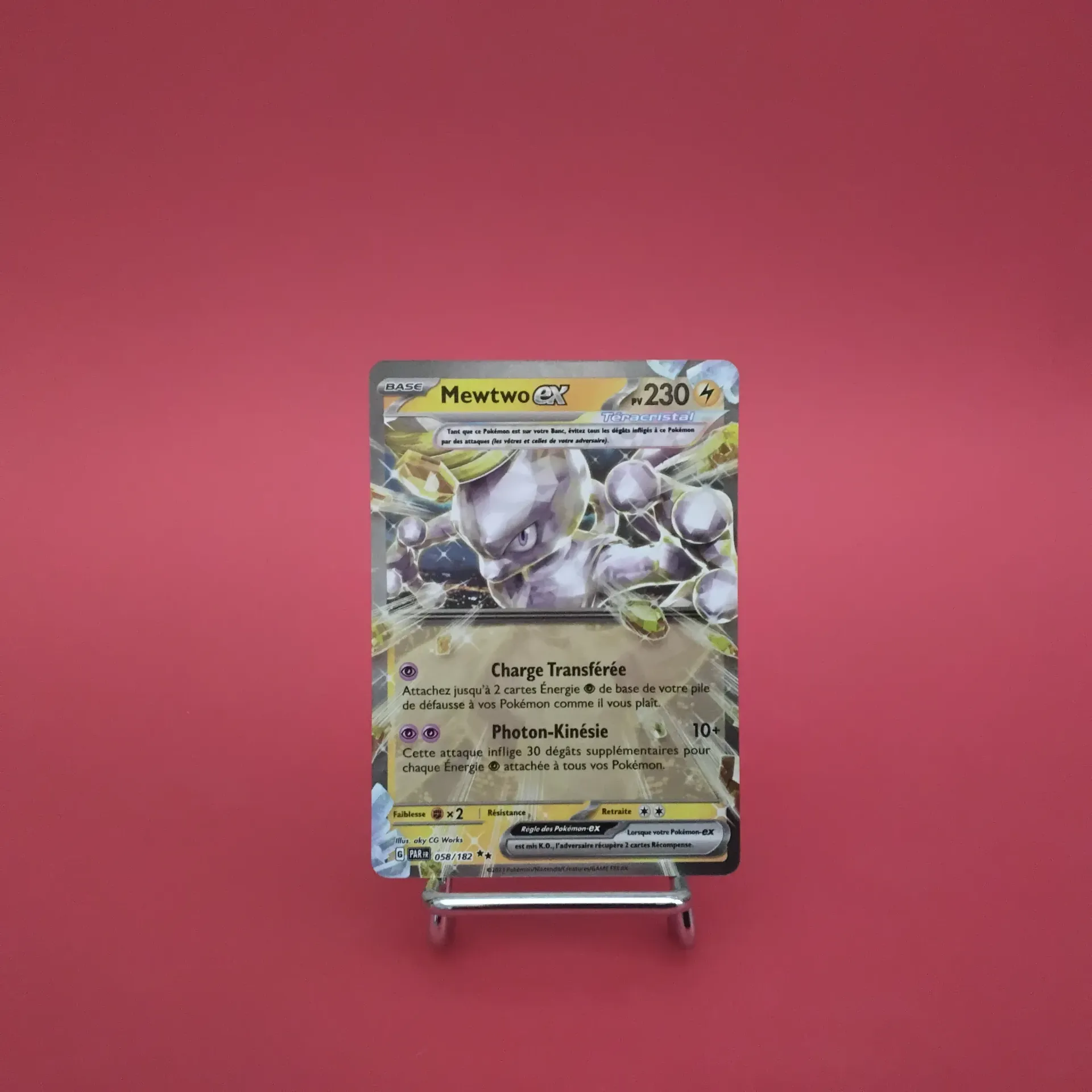 Carte Pokemon Mewtwo EX 058/182 - EV04 - Faille Paradoxe  - État Near Mint (FR)