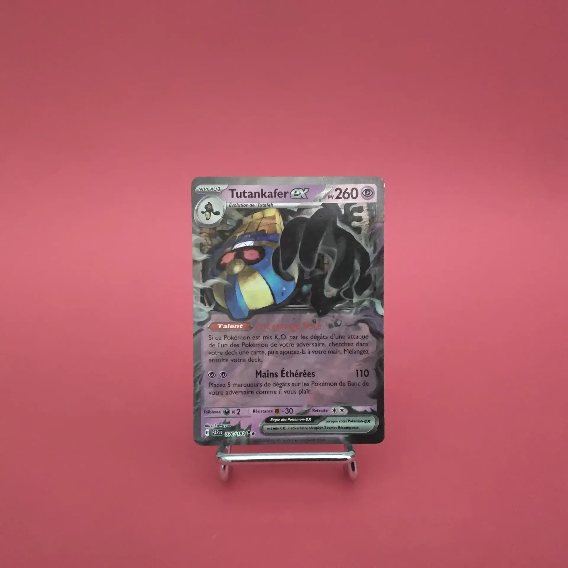 Carte Pokemon Tutankafer EX 076/182 - EV04 - Faille Paradoxe  - État Near Mint (FR)