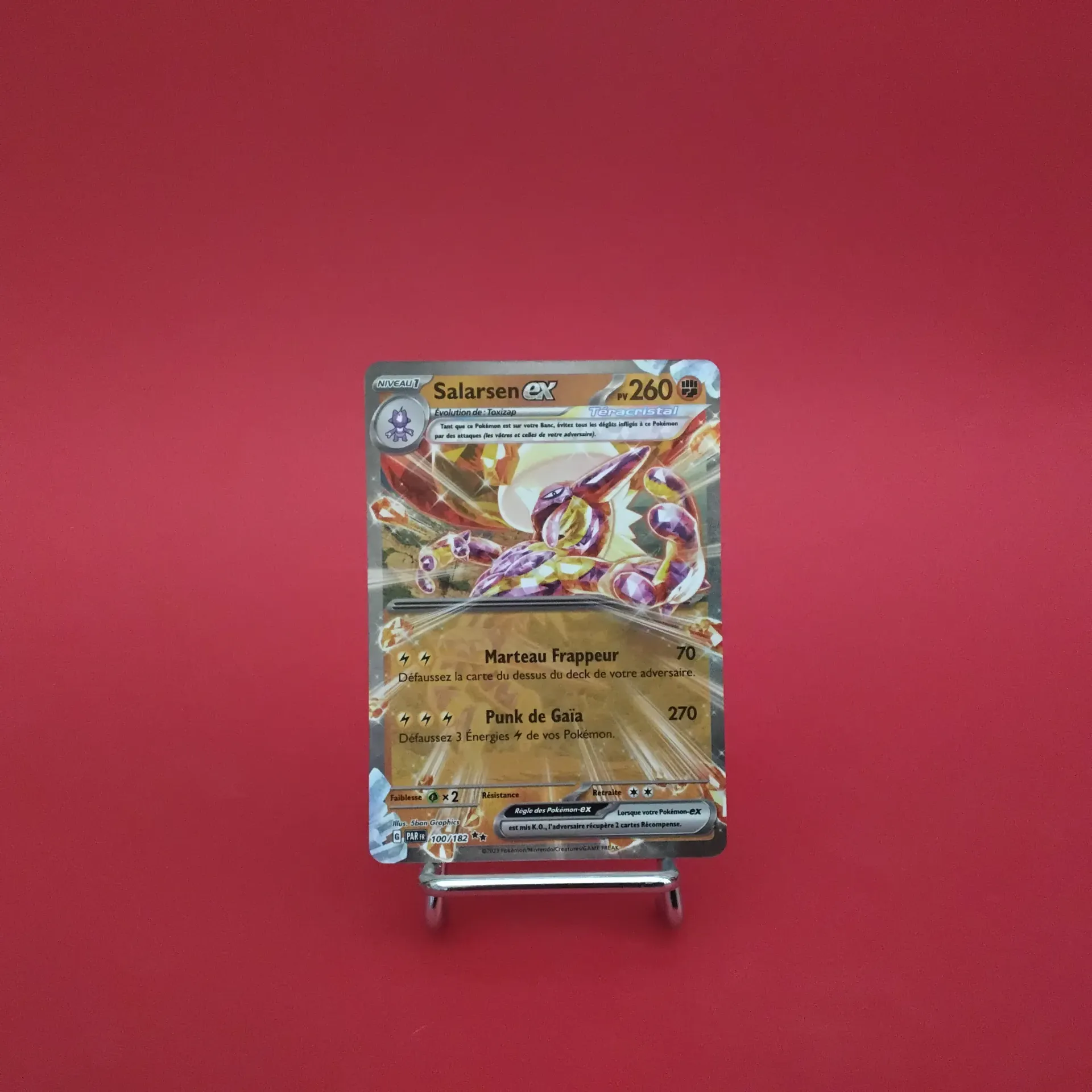 Carte Pokemon Salarsen EX 100/182 - EV04 - Faille Paradoxe  - État Near Mint (FR)