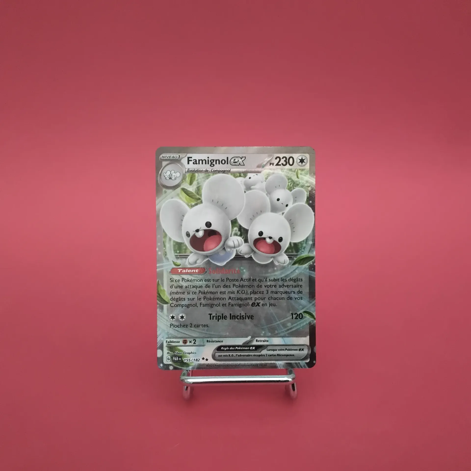 Carte Pokemon Famignol EX 155/182 - EV04 - Faille Paradoxe  - État Near Mint (FR)