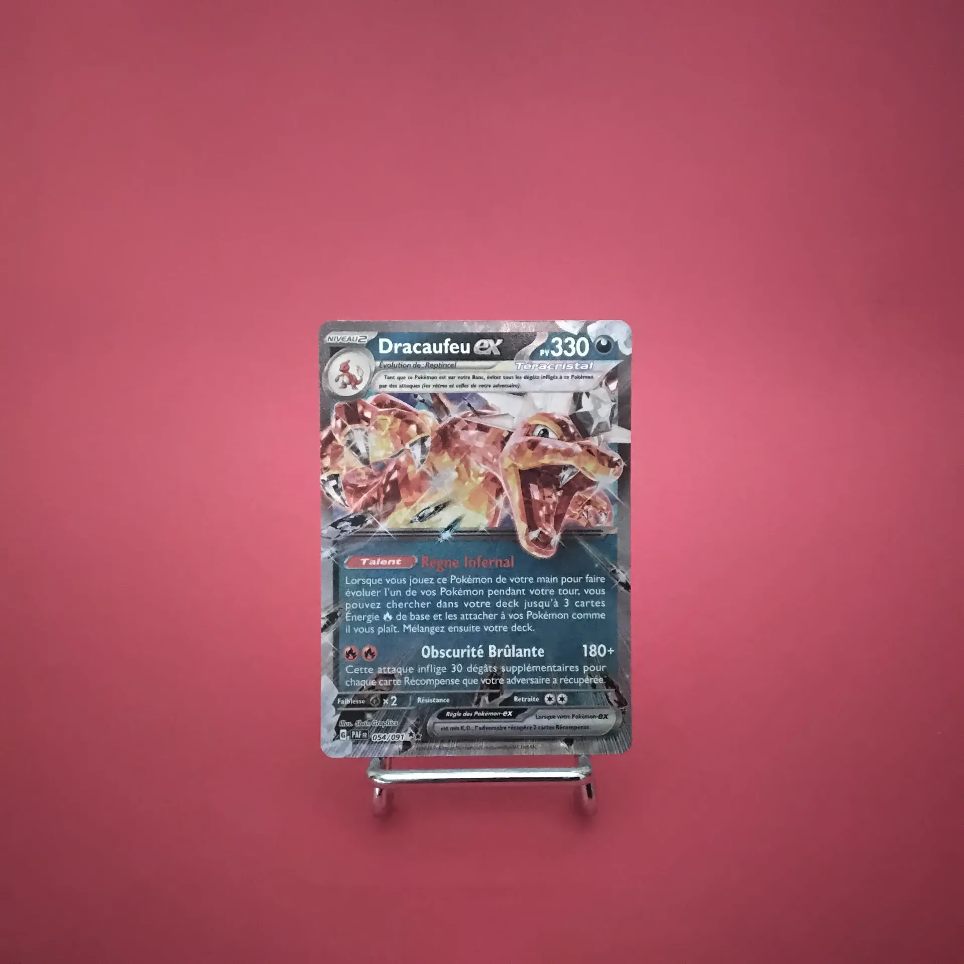 Carte Pokemon Dracaufeu EX 054/091 - EV04.5 - Destinées de Paldéa - État Near Mint (FR)