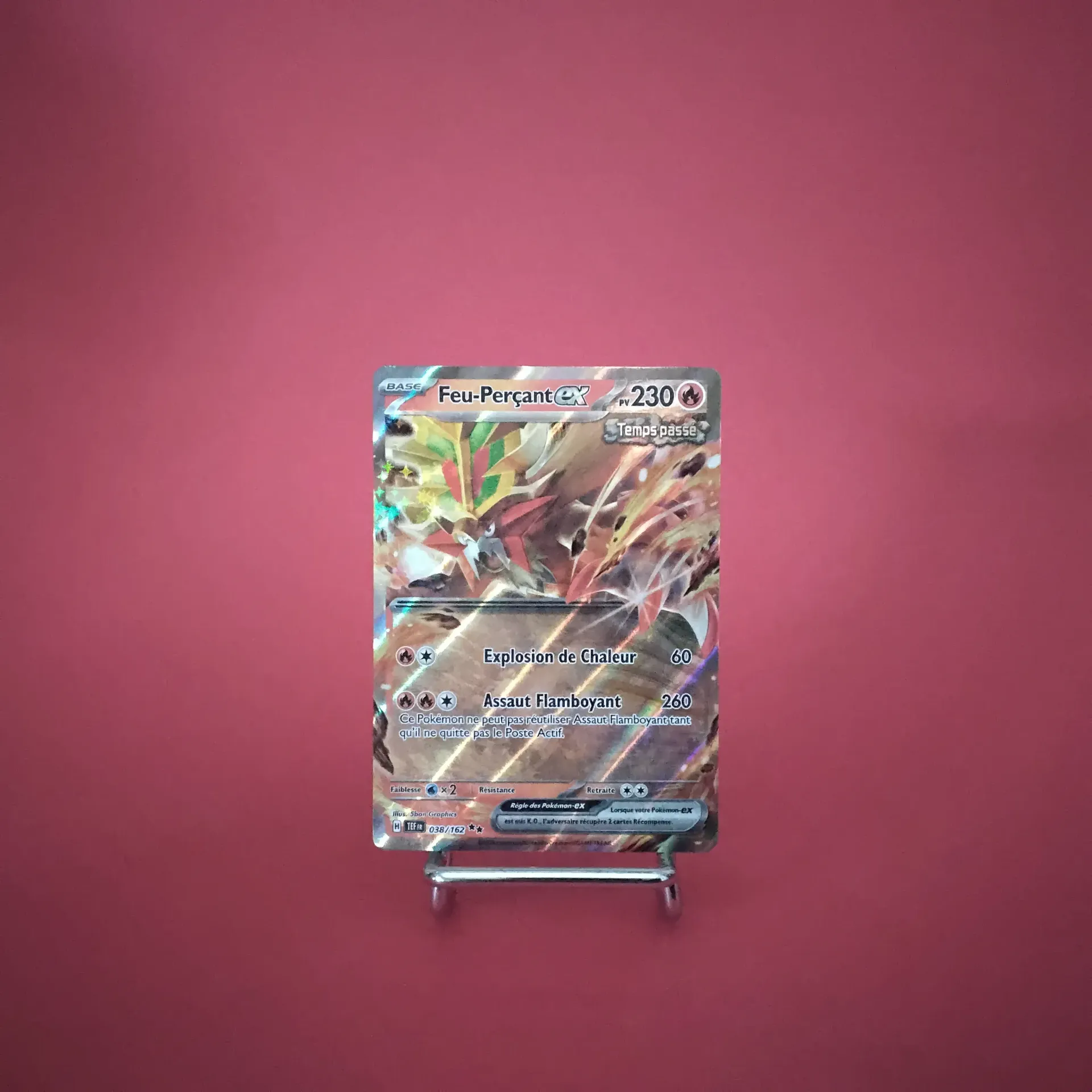 Carte Pokemon Feu-Perçant EX 038/162 - EV05 - Forces Temporelles - État Near Mint (FR)