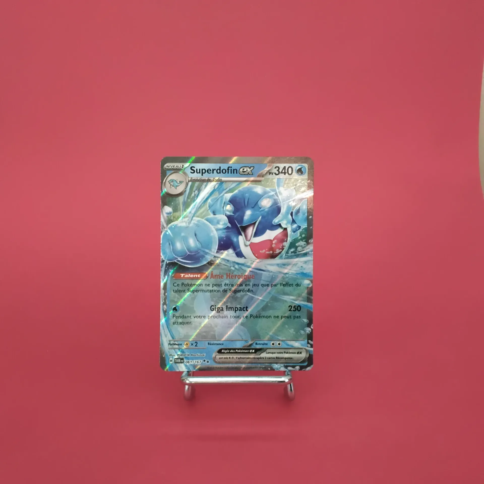 Carte Pokemon Superdofin EX 061/167 - EV06 - Mascarade Crépusculaire - État Near Mint (FR)