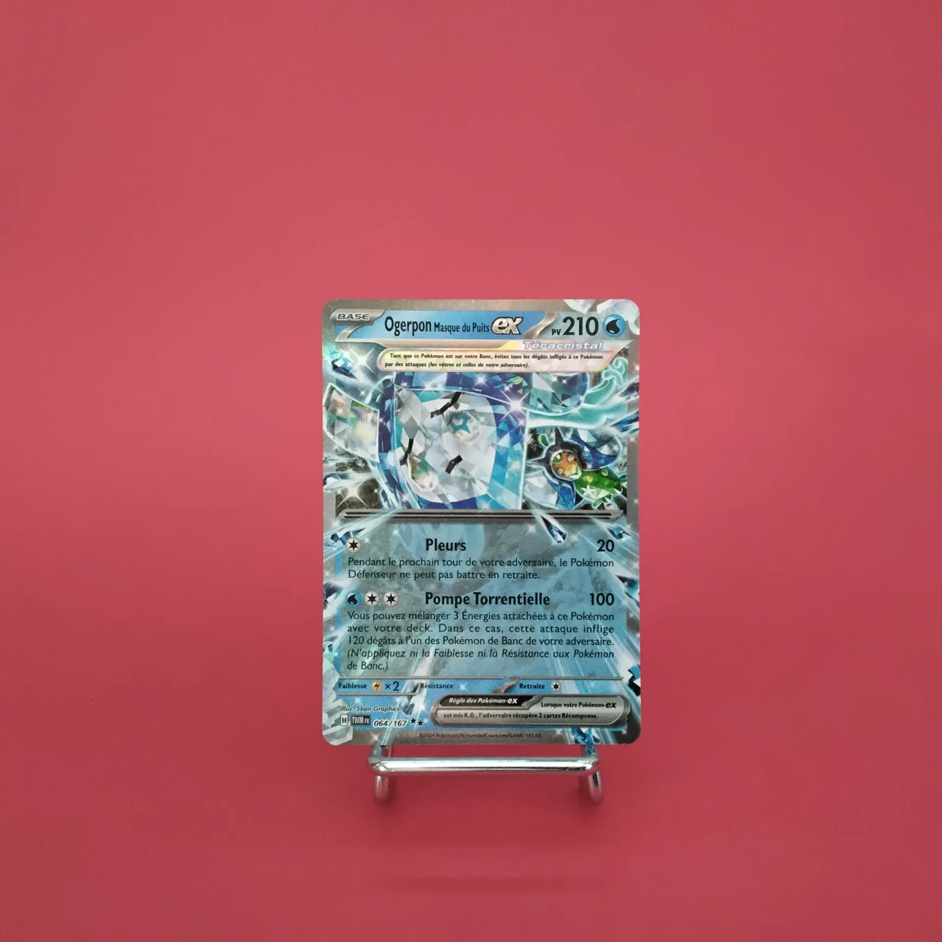 Carte Pokemon Ogerpon Masque du Puits EX 064/167 - EV06 - Mascarade Crépusculaire - État Near Mint (FR)