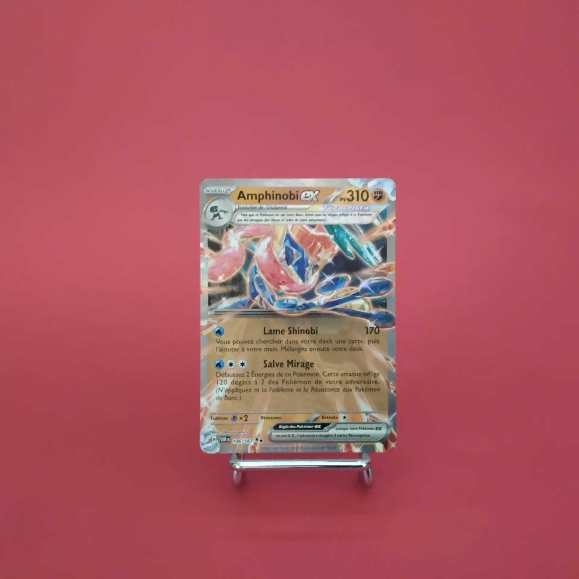 Carte Pokemon Amphinobi EX 106/167 - EV06 - Mascarade Crépusculaire - État Near Mint (FR)